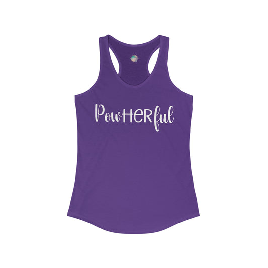 PowHERful double sided Women's Ideal Racerback Tank