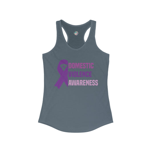 Domestic Violence Awareness Women's Ideal Racerback Tank