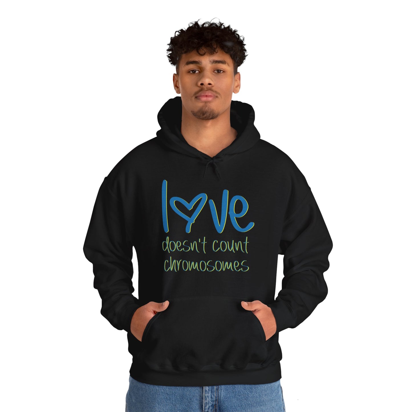 Love doesn't count chromosomes Unisex Heavy Blend™ Hooded Sweatshirt