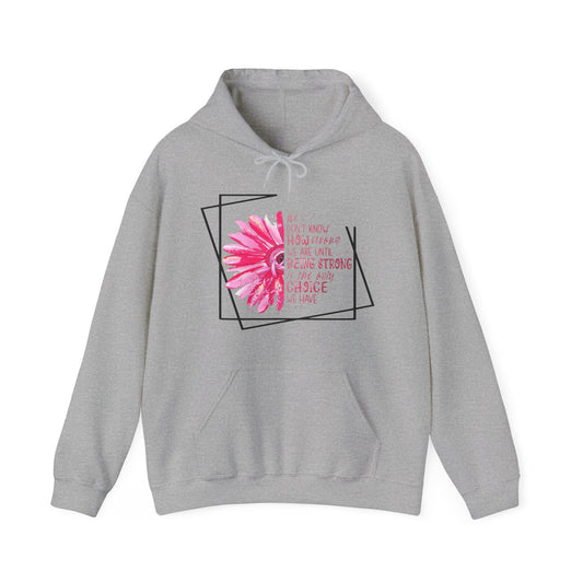 Breast Cancer How Strong We Are Unisex Heavy Blend™ Hooded Sweatshirt