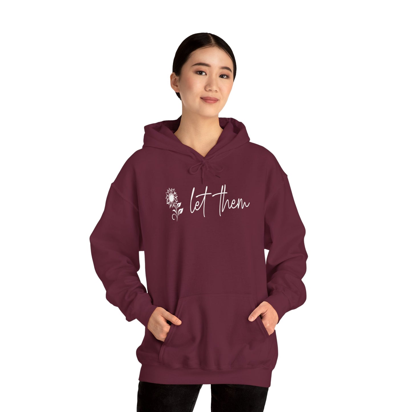 Custom Let Them (with back design) Unisex Heavy Blend™ Hooded Sweatshirt