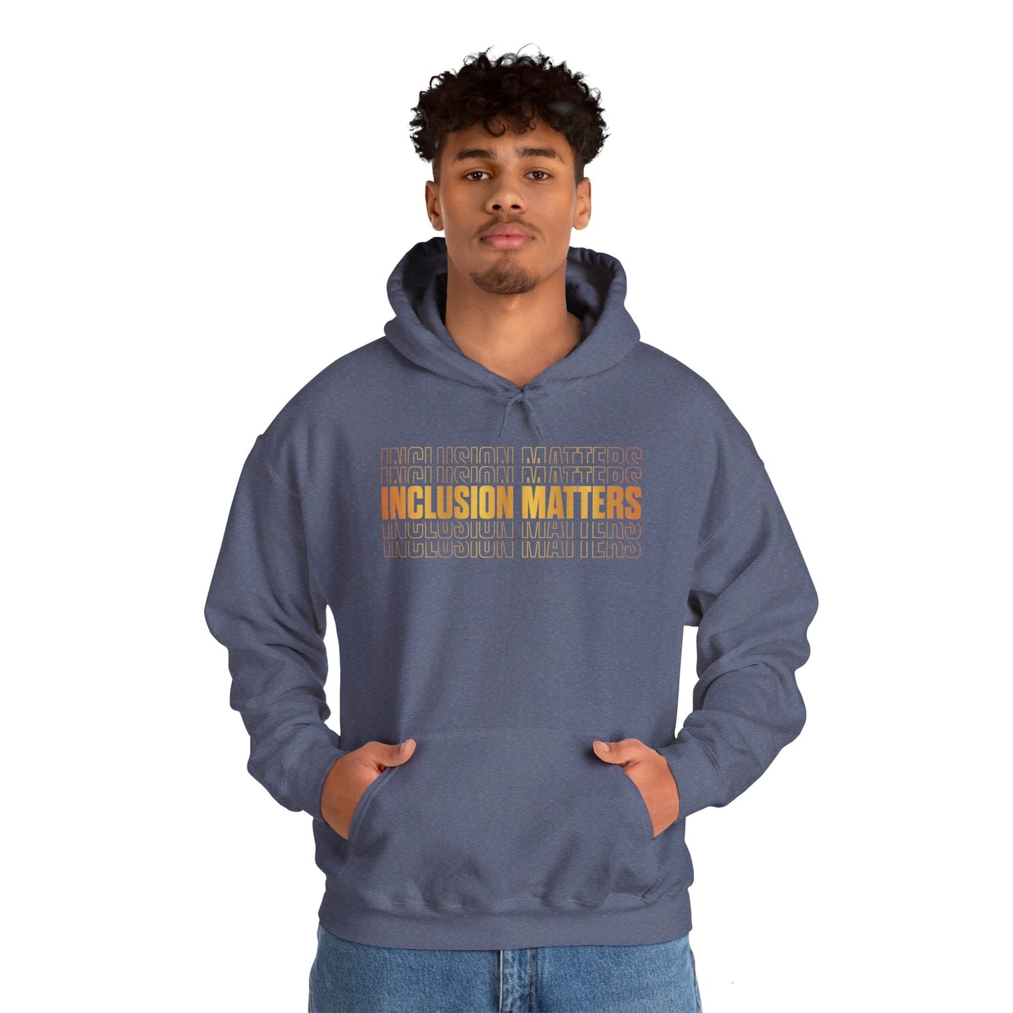 Inclusion Matters Gold Unisex Heavy Blend™ Hooded Sweatshirt