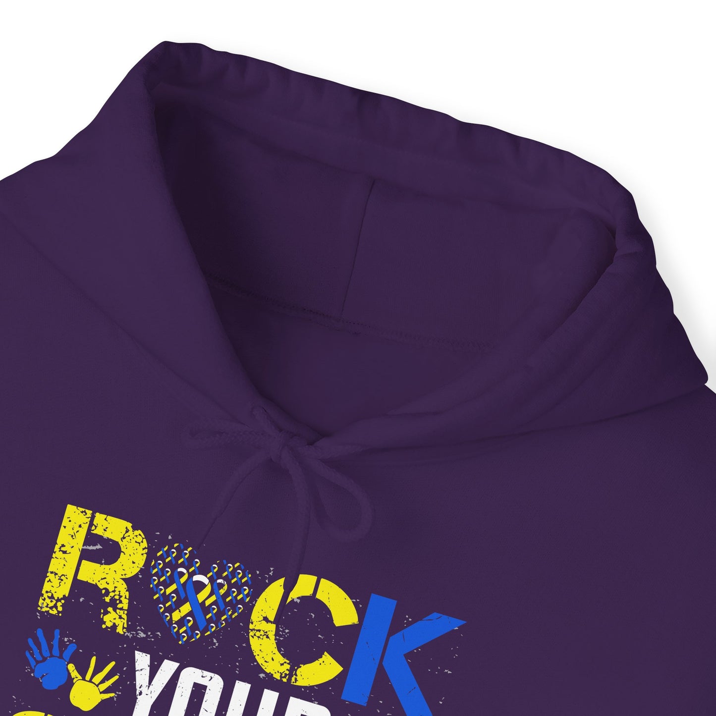 Rock your Socks Down Syndrome Unisex Heavy Blend™ Hooded Sweatshirt