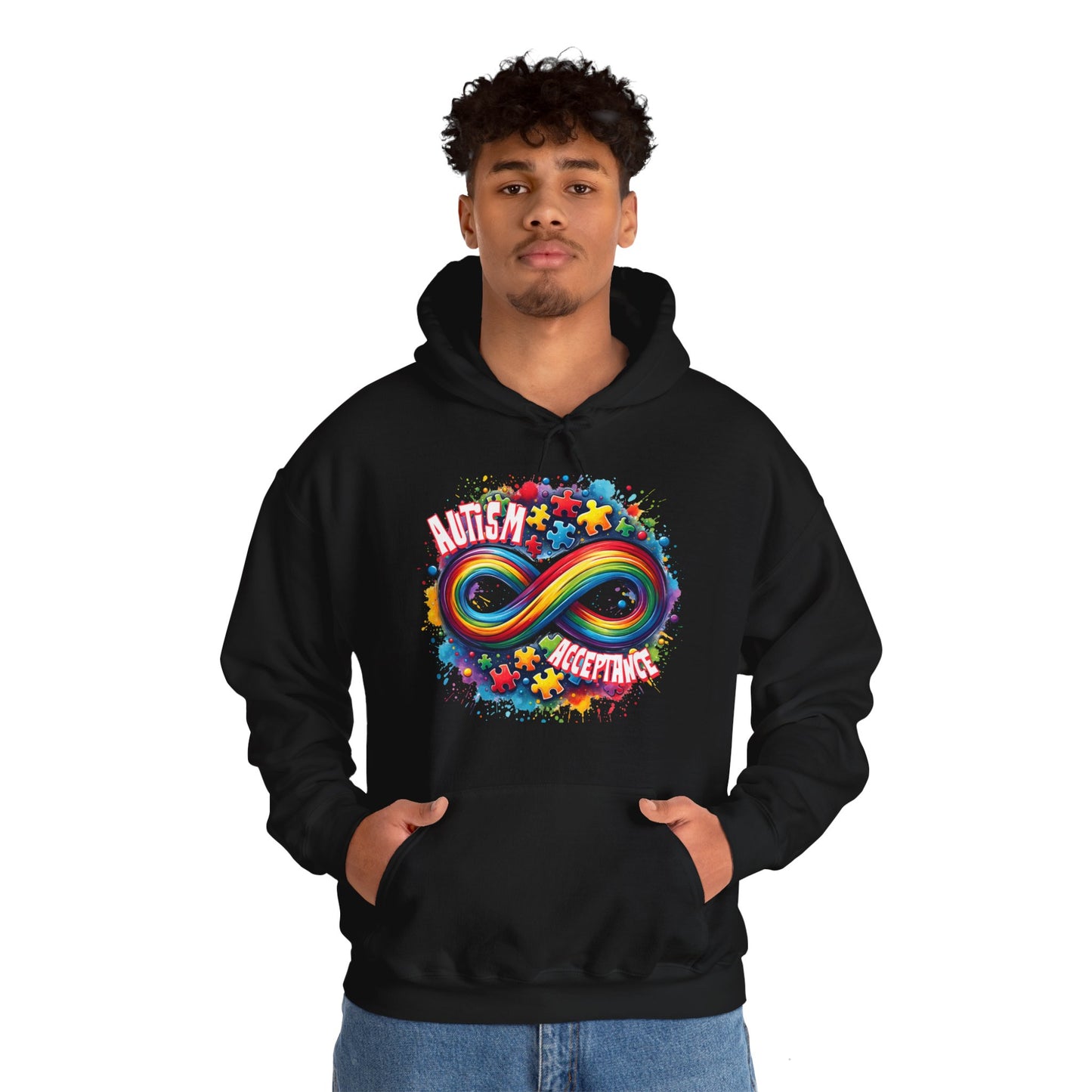 Autism Acceptance Unisex Heavy Blend™ Hooded Sweatshirt