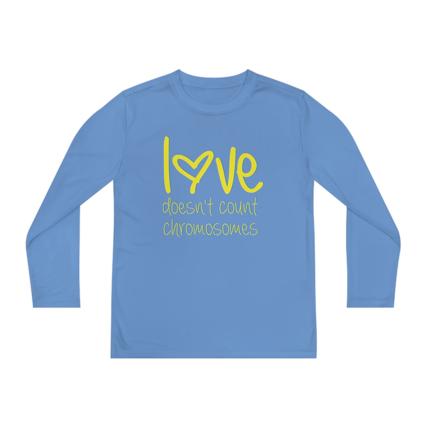 Love doesn't count chromosomes Youth Long Sleeve Competitor Tee