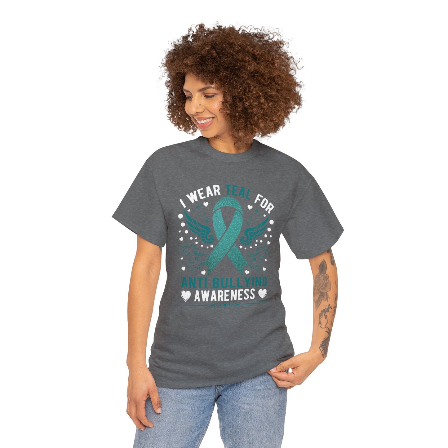 Anti Bully Teal Unisex Heavy Cotton Tee