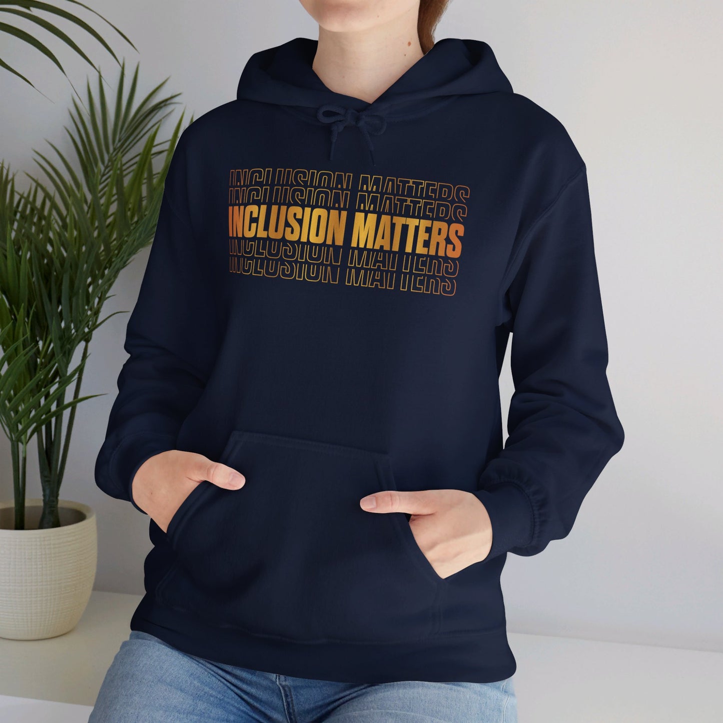 Inclusion Matters Gold Unisex Heavy Blend™ Hooded Sweatshirt