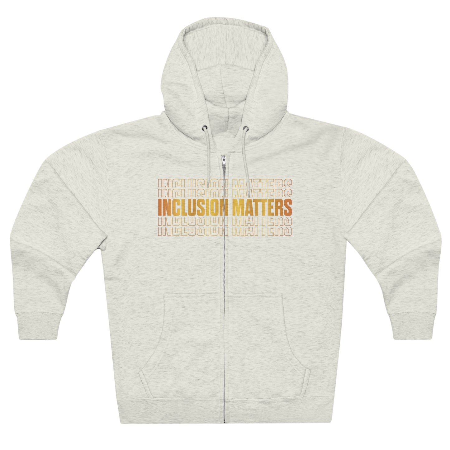 Inclusion Matters Gold Unisex Premium Full Zip Hoodie