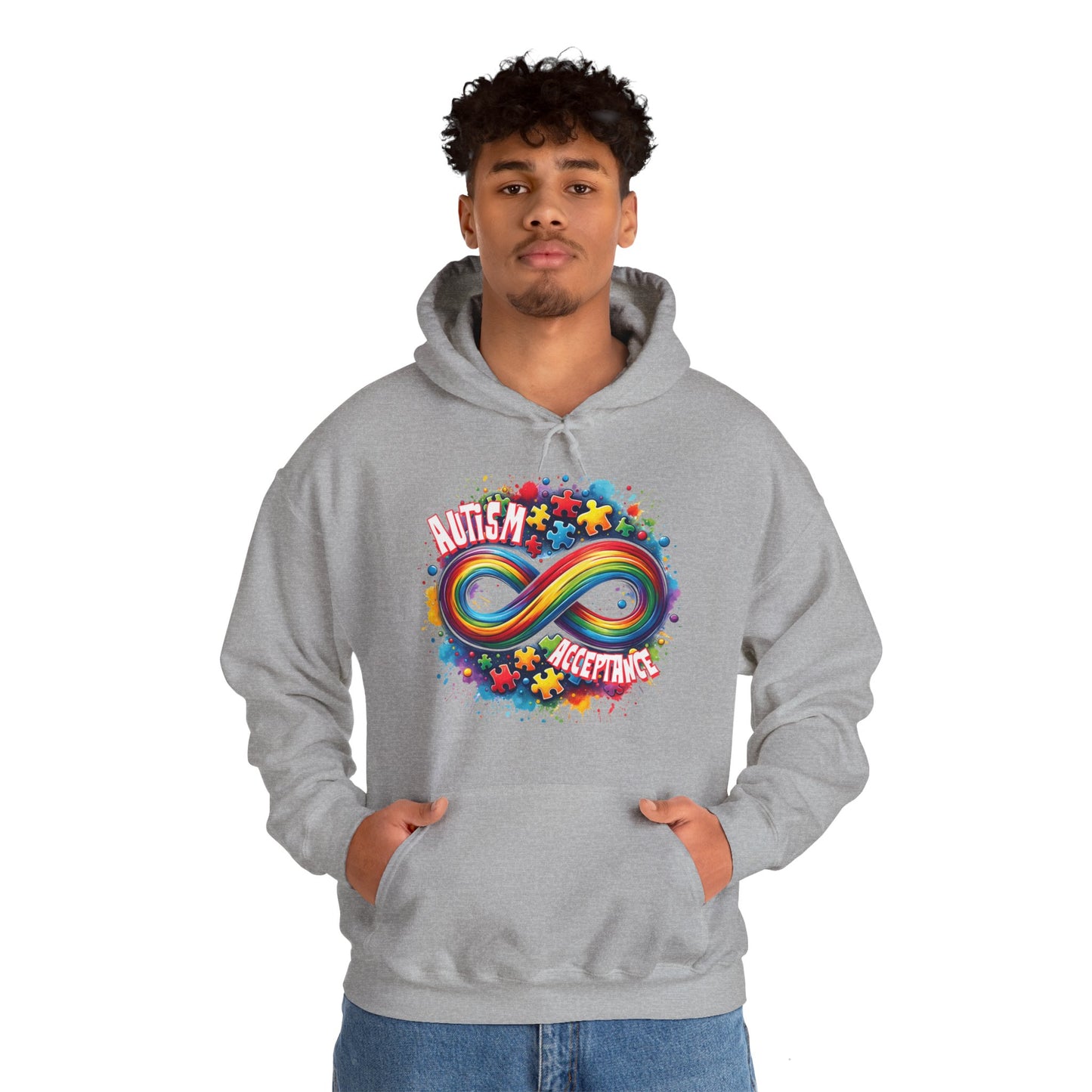 Autism Acceptance Unisex Heavy Blend™ Hooded Sweatshirt