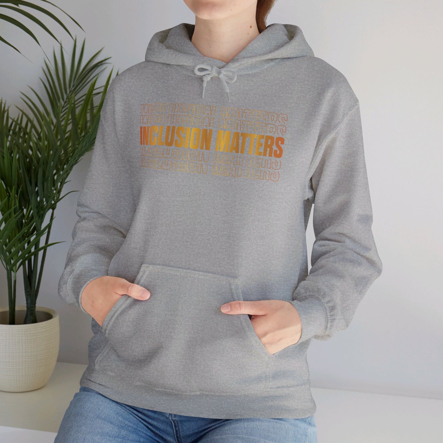 Inclusion Matters Gold Unisex Heavy Blend™ Hooded Sweatshirt