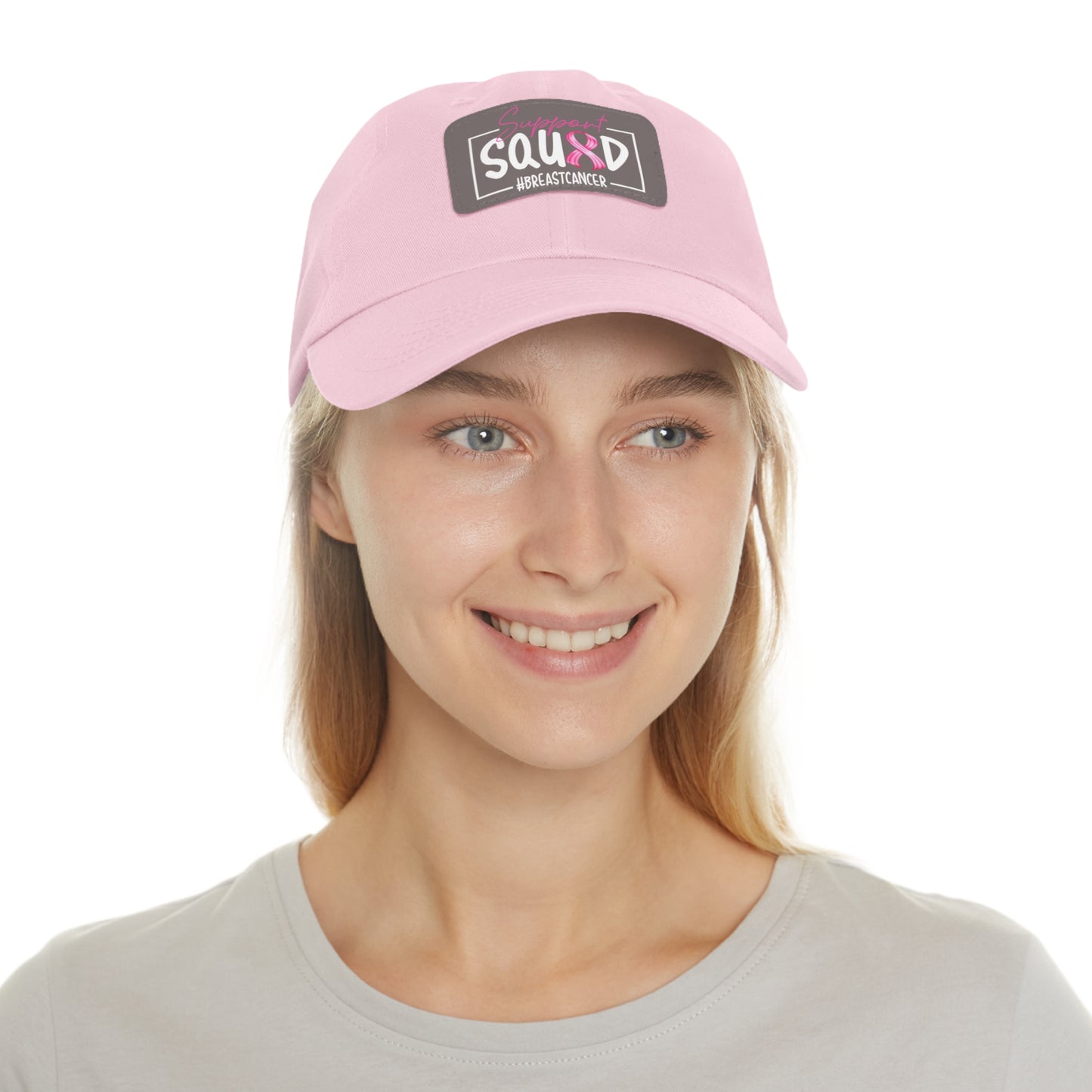 Support Squad Dad Hat with Leather Patch (Rectangle)