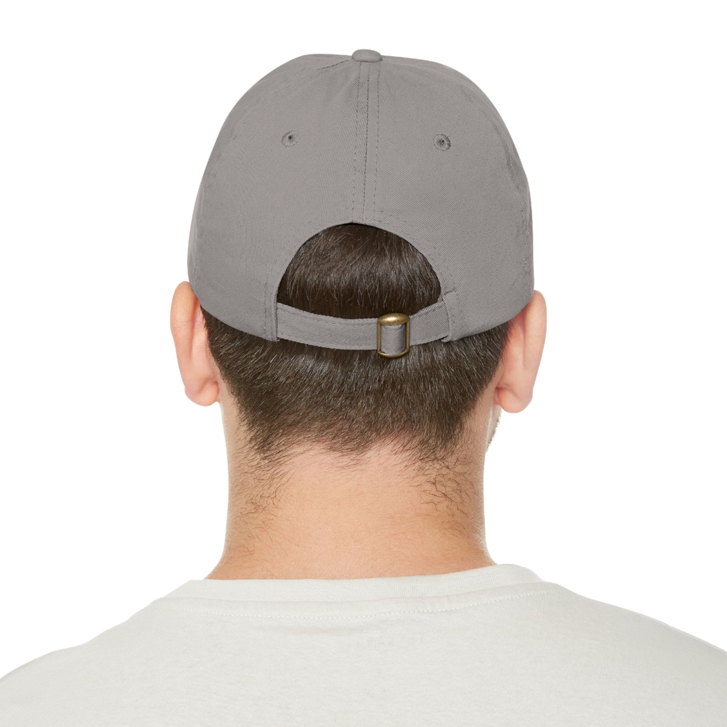 Rock your socks Down Syndrome Dad Hat with Leather Patch (Rectangle)