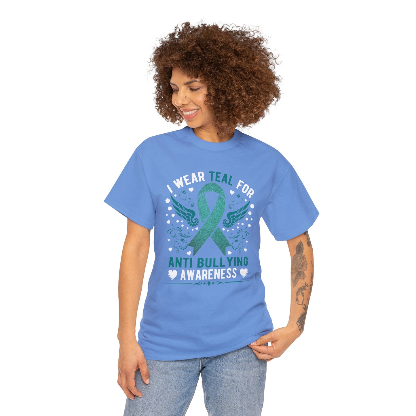 Anti Bully Teal Unisex Heavy Cotton Tee