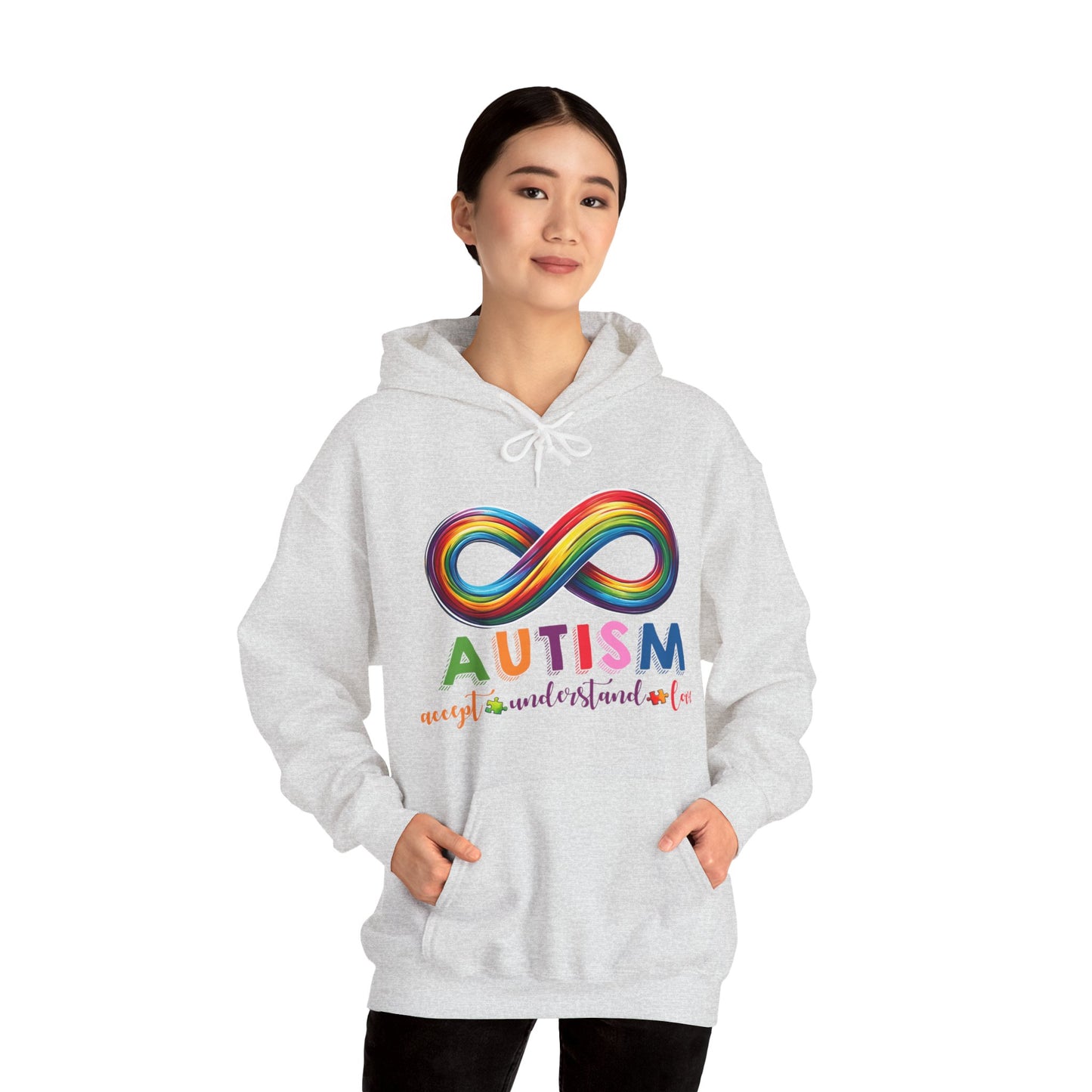 Autism Accept Unisex Heavy Blend™ Hooded Sweatshirt