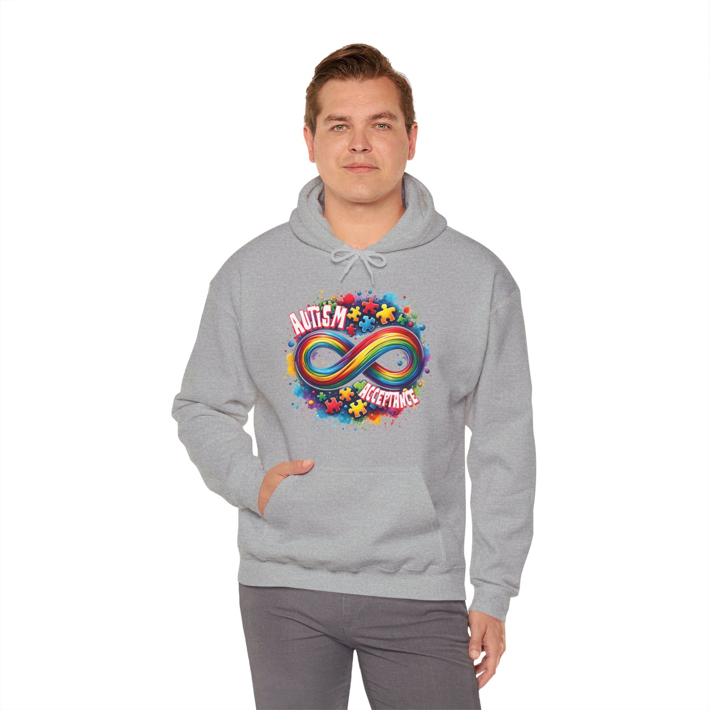 Autism Acceptance Unisex Heavy Blend™ Hooded Sweatshirt