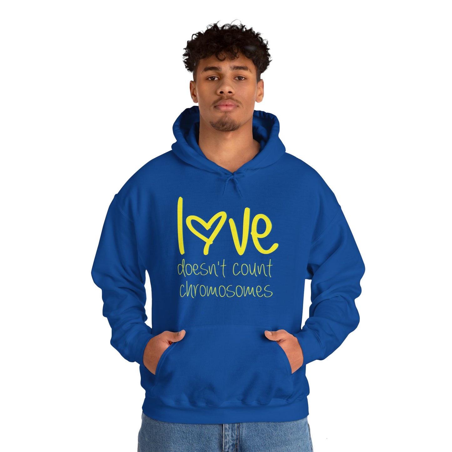 Love doesn't count chromosomes Unisex Heavy Blend™ Hooded Sweatshirt