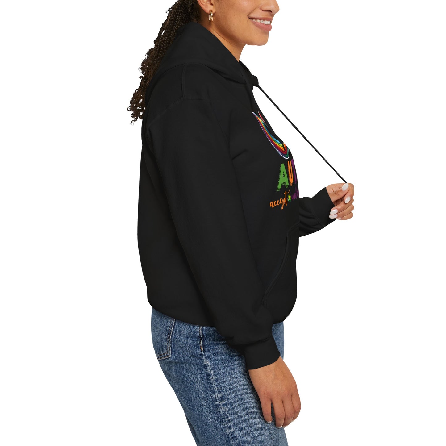 Autism Accept Unisex Heavy Blend™ Hooded Sweatshirt