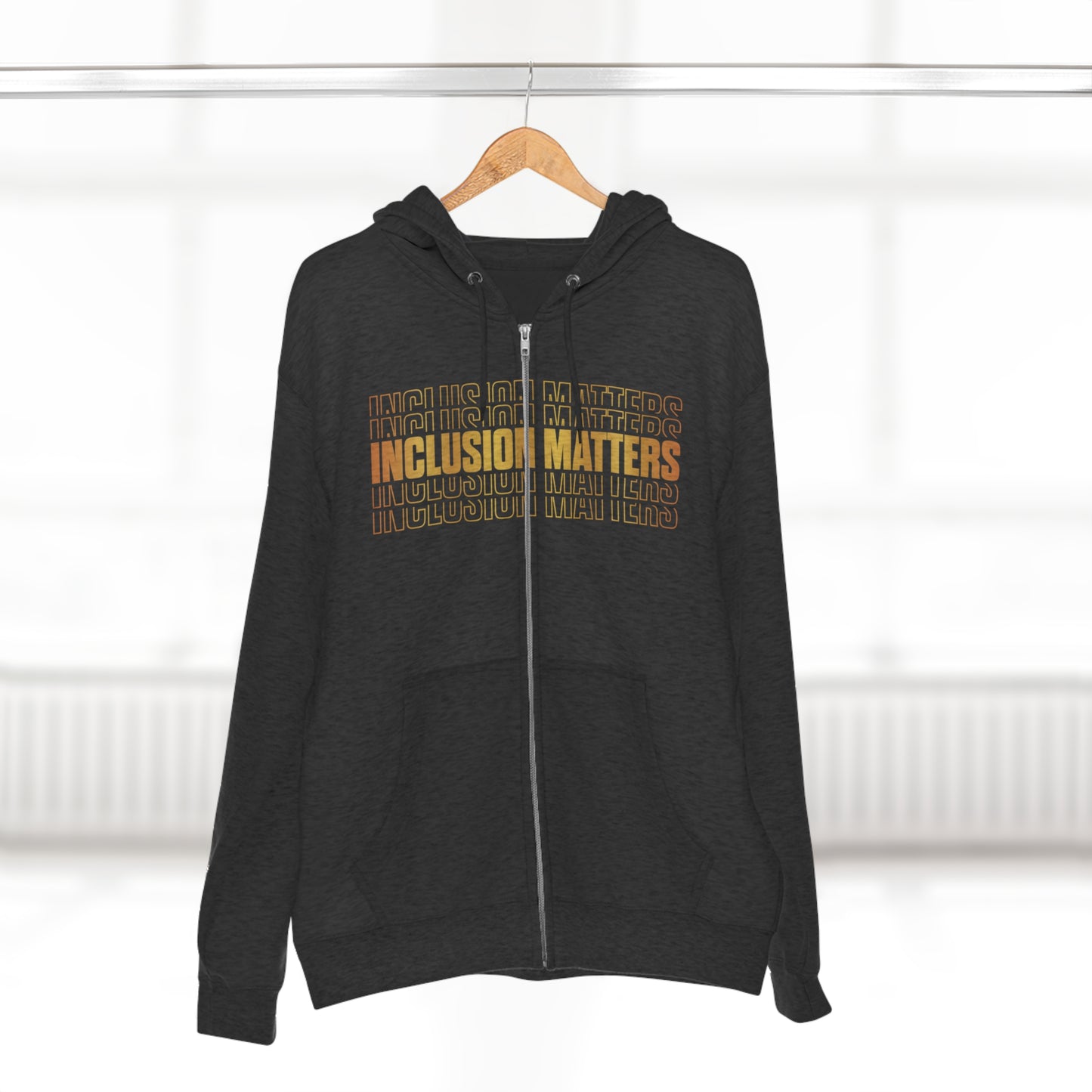 Inclusion Matters Gold Unisex Premium Full Zip Hoodie