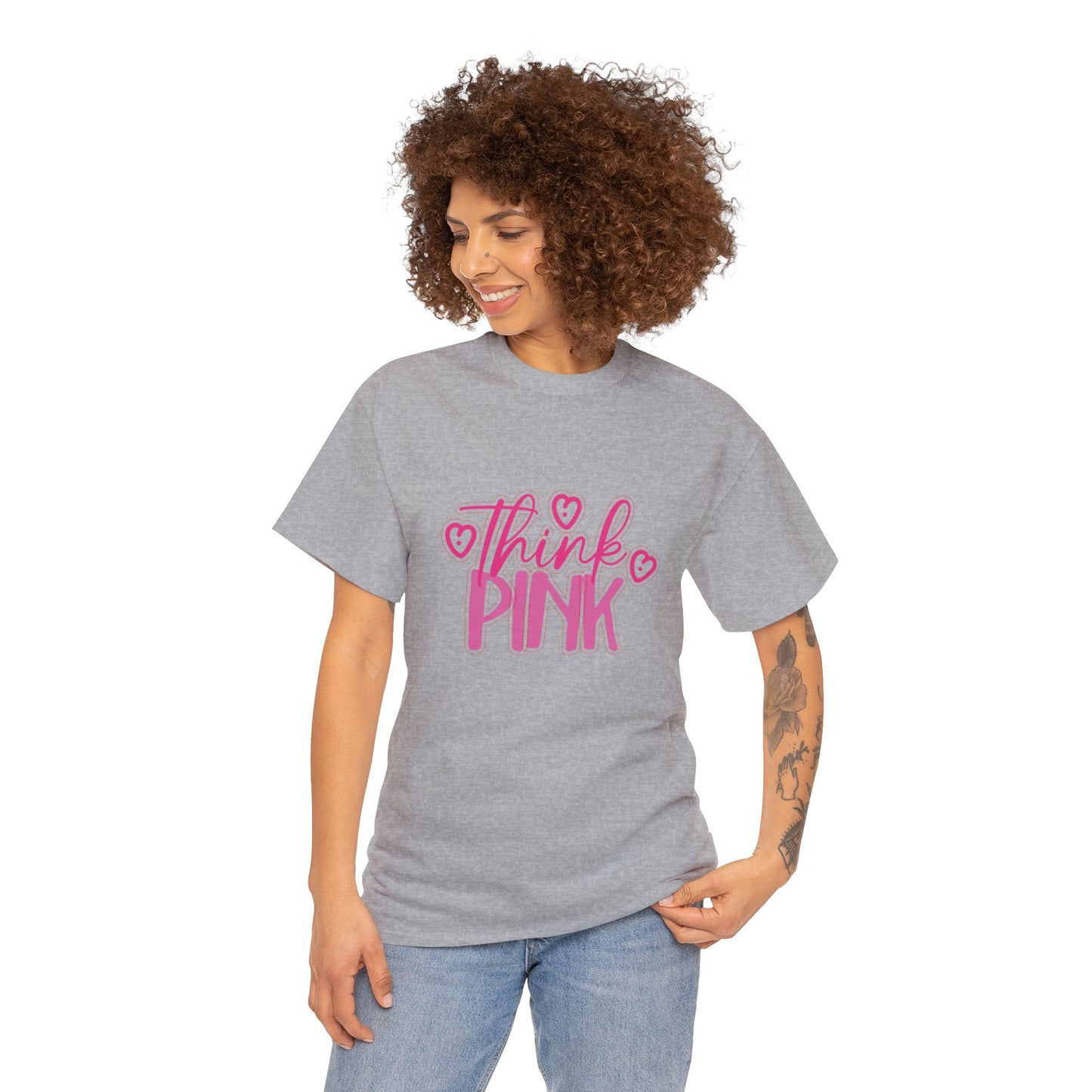 Think Pink Unisex Heavy Cotton Tee