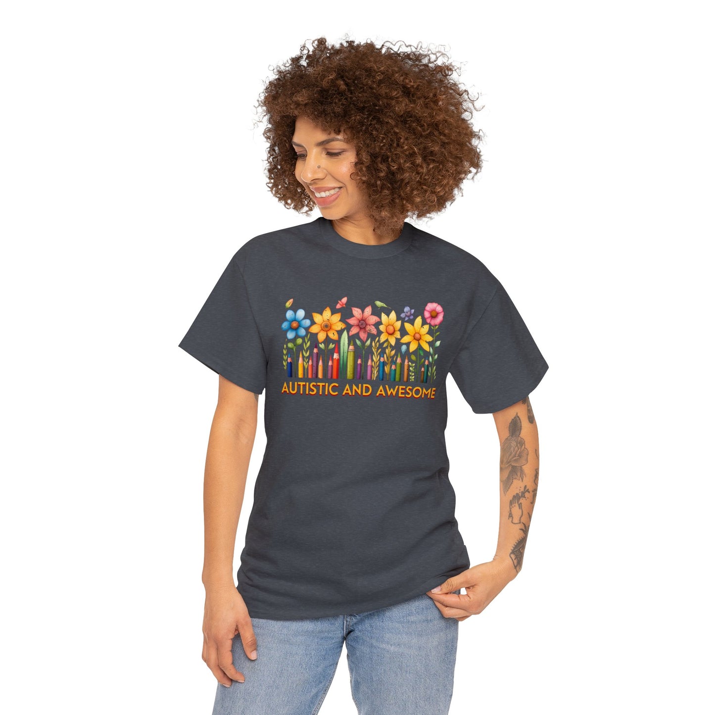 Autistic and Awesome Unisex Heavy Cotton Tee