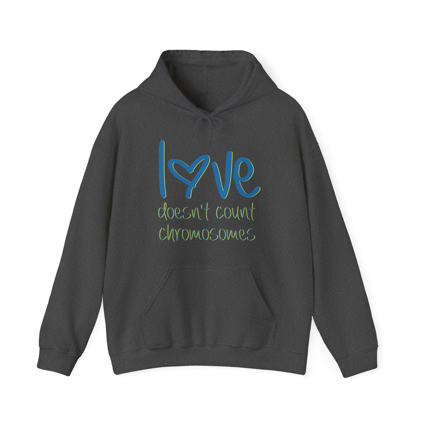 Love doesn't count chromosomes Unisex Heavy Blend™ Hooded Sweatshirt