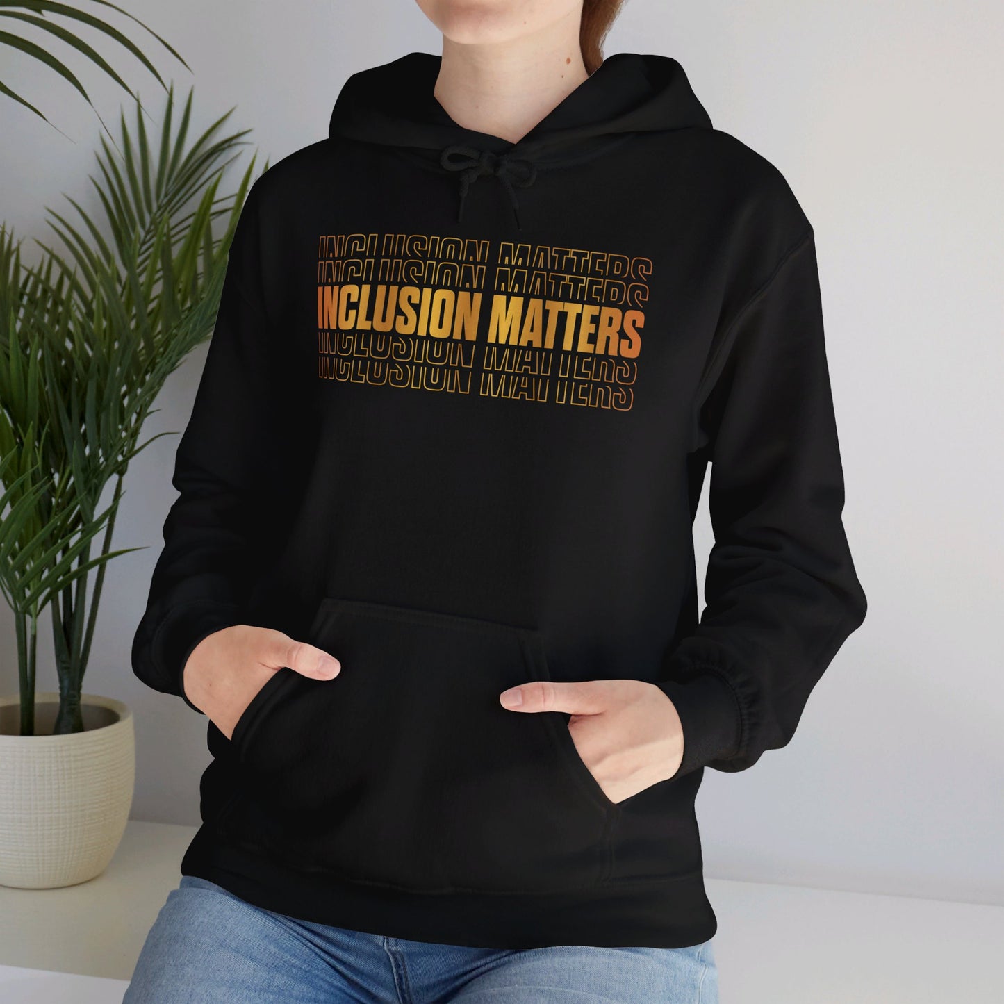 Inclusion Matters Gold Unisex Heavy Blend™ Hooded Sweatshirt