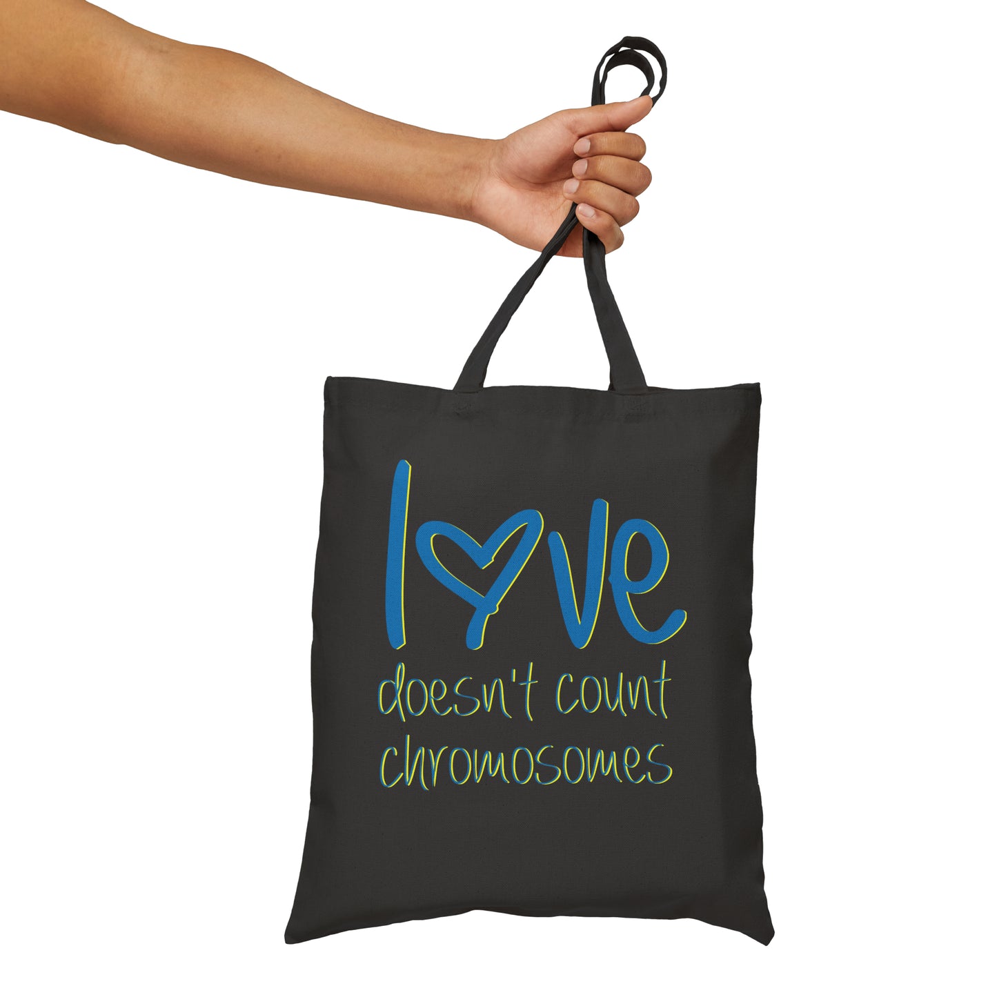 Love doesn't count chromosomes Cotton Canvas Tote Bag