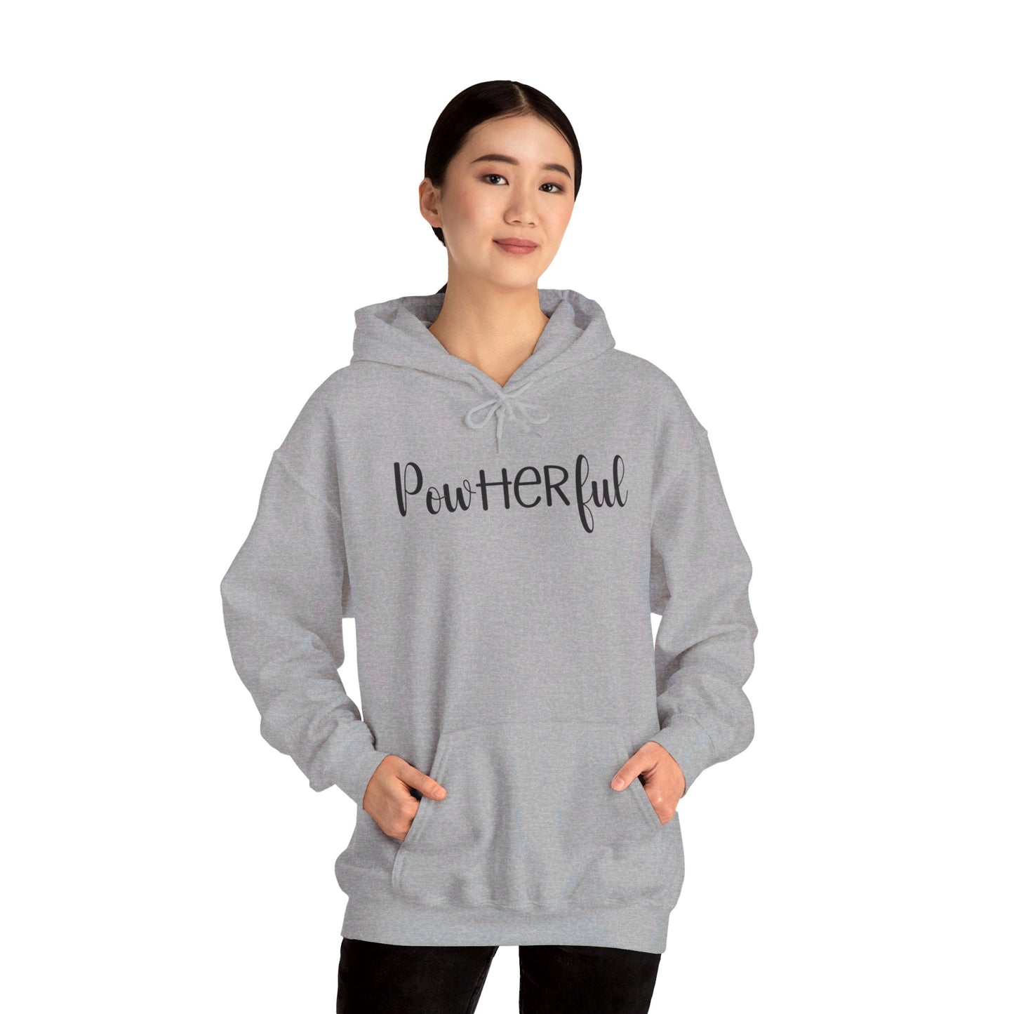 PowHERful double sided Unisex Heavy Blend™ Hooded Sweatshirt