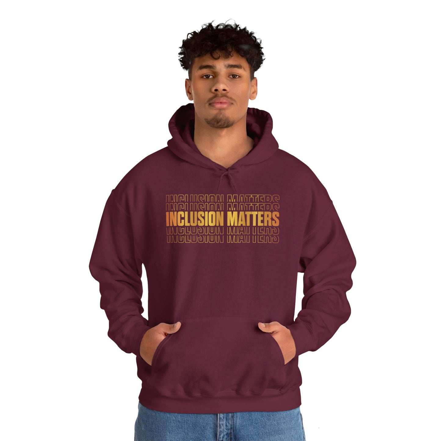 Inclusion Matters Gold Unisex Heavy Blend™ Hooded Sweatshirt