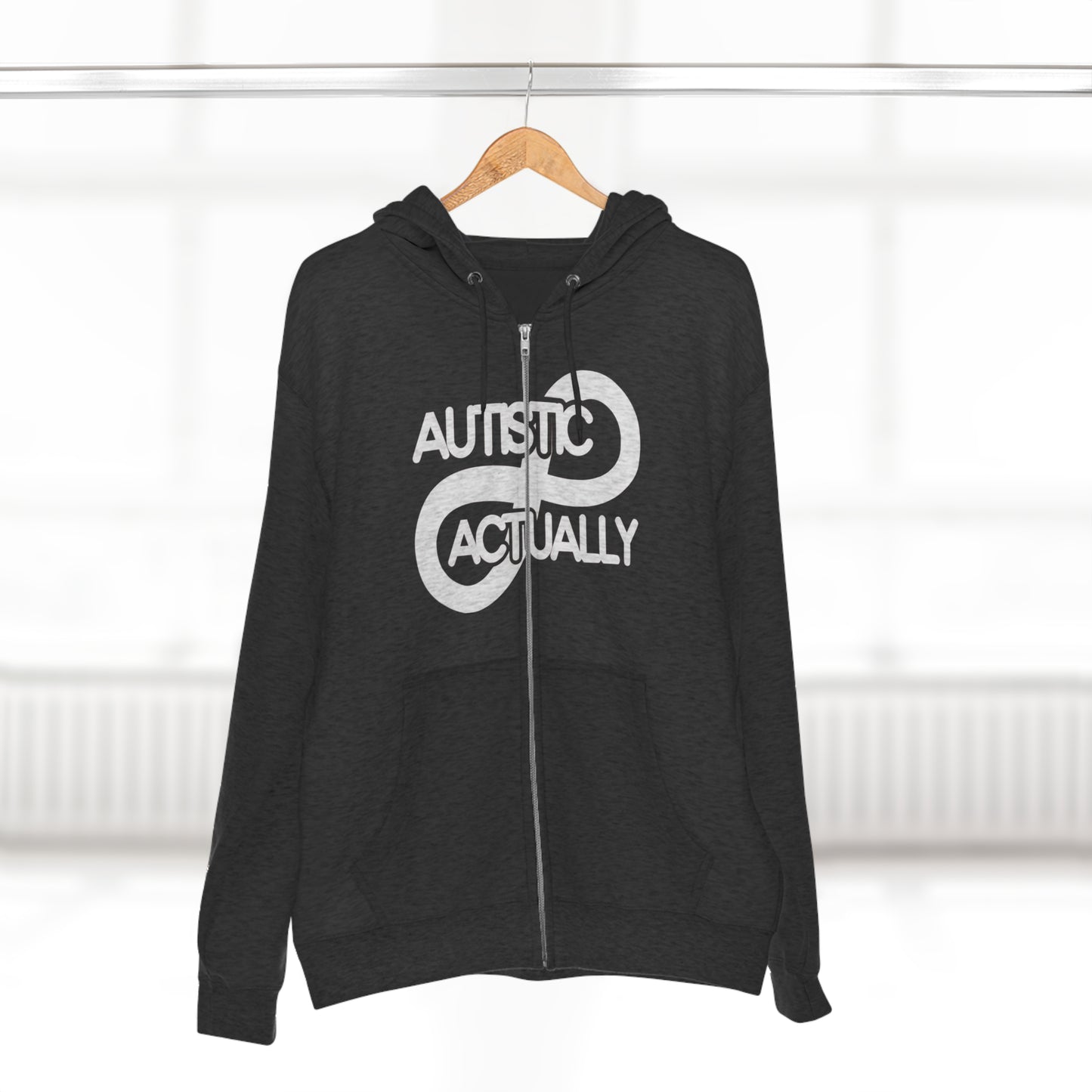 Actually Autistic Unisex Premium Full Zip Hoodie