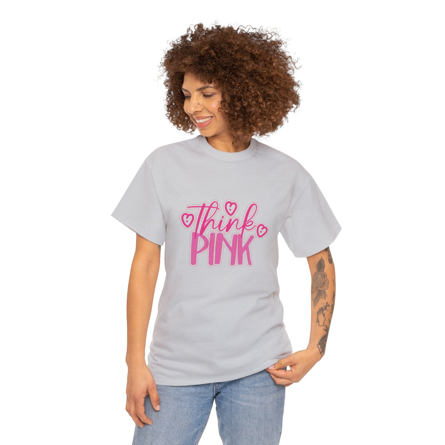 Think Pink Unisex Heavy Cotton Tee