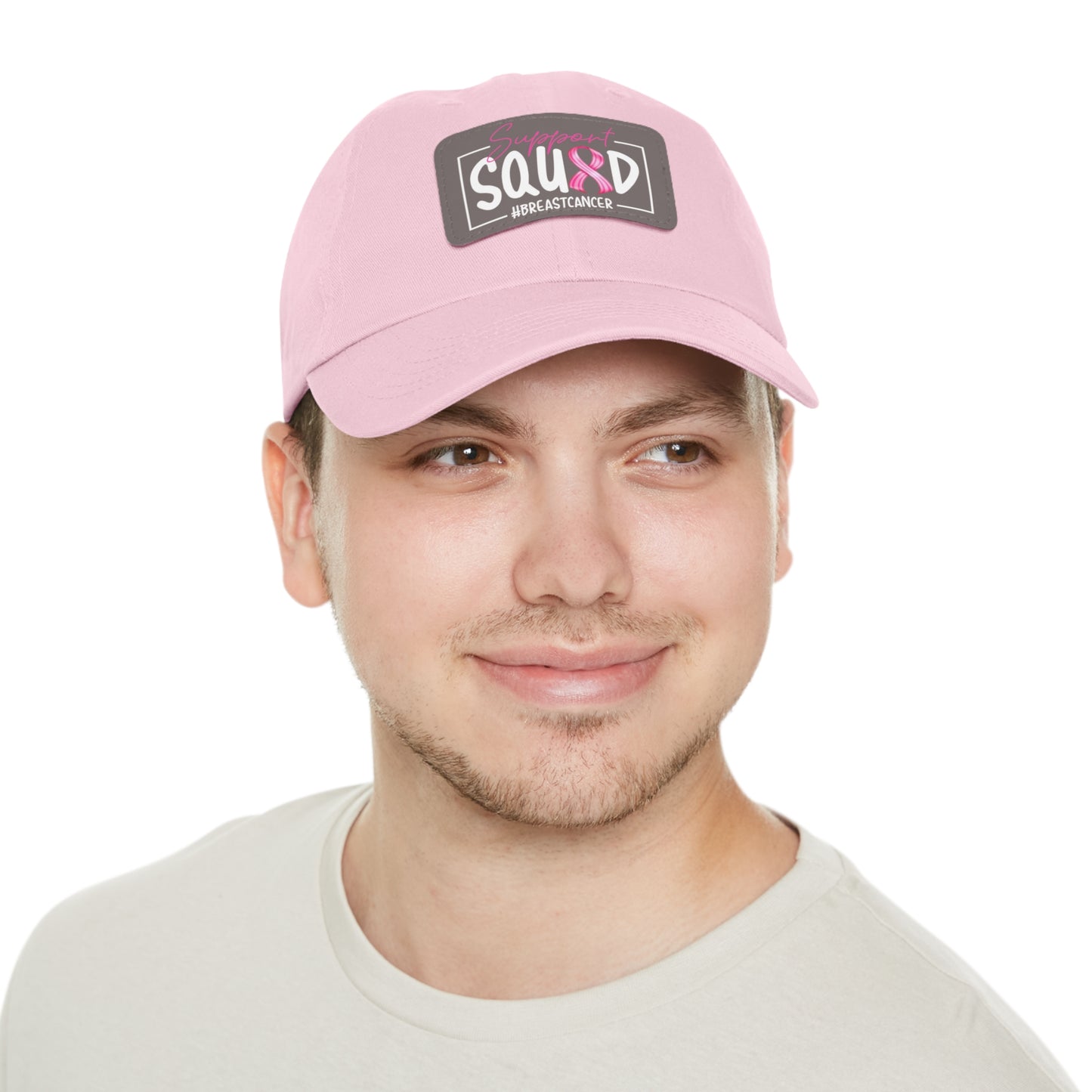 Support Squad Dad Hat with Leather Patch (Rectangle)