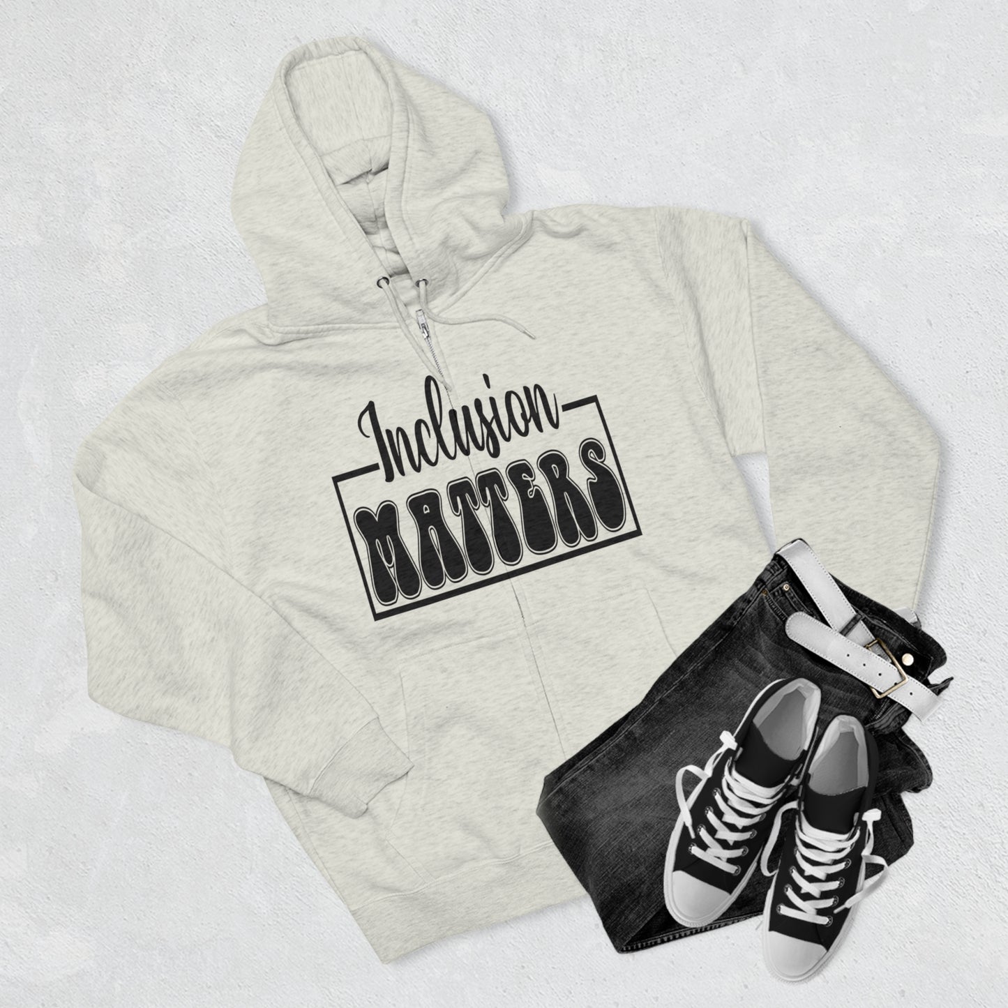 Inclusion Matters  Unisex Premium Full Zip Hoodie