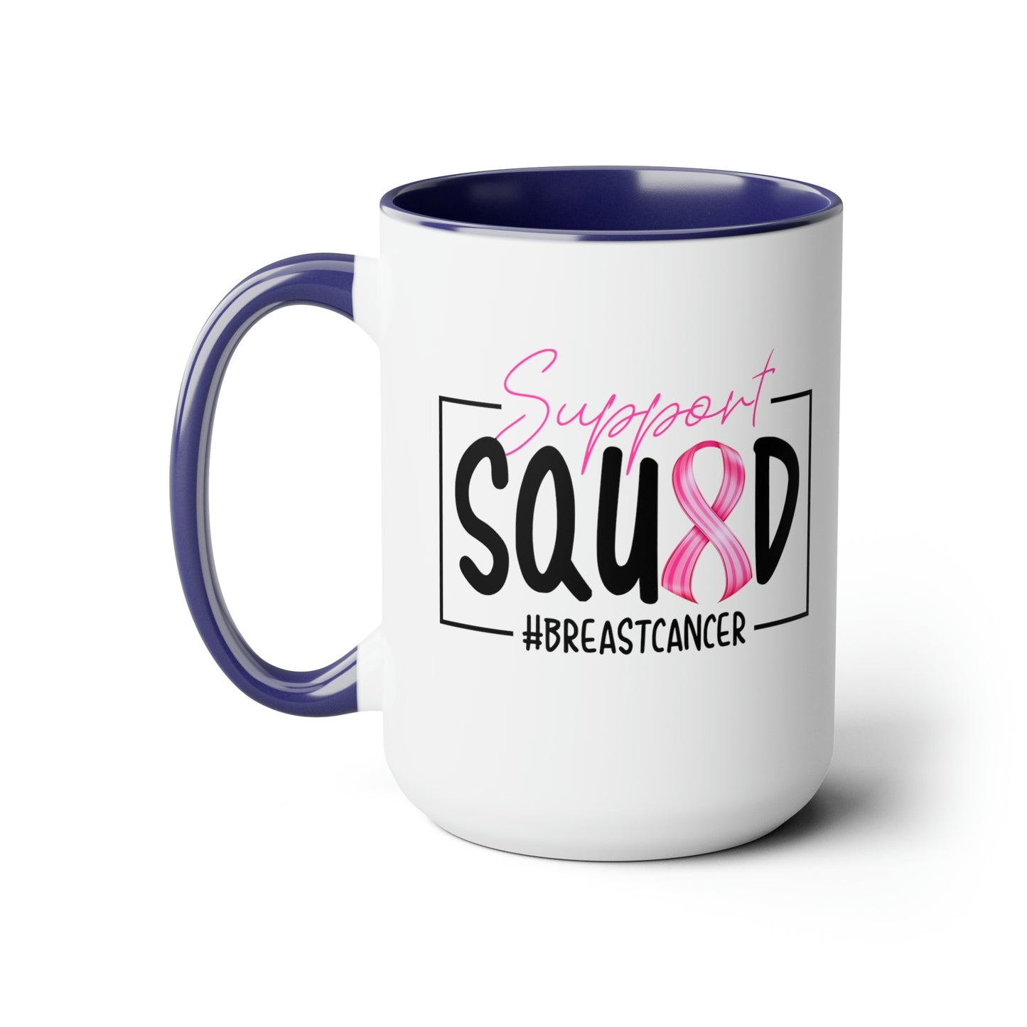 Support Squad Two-Tone Coffee Mugs, 15oz