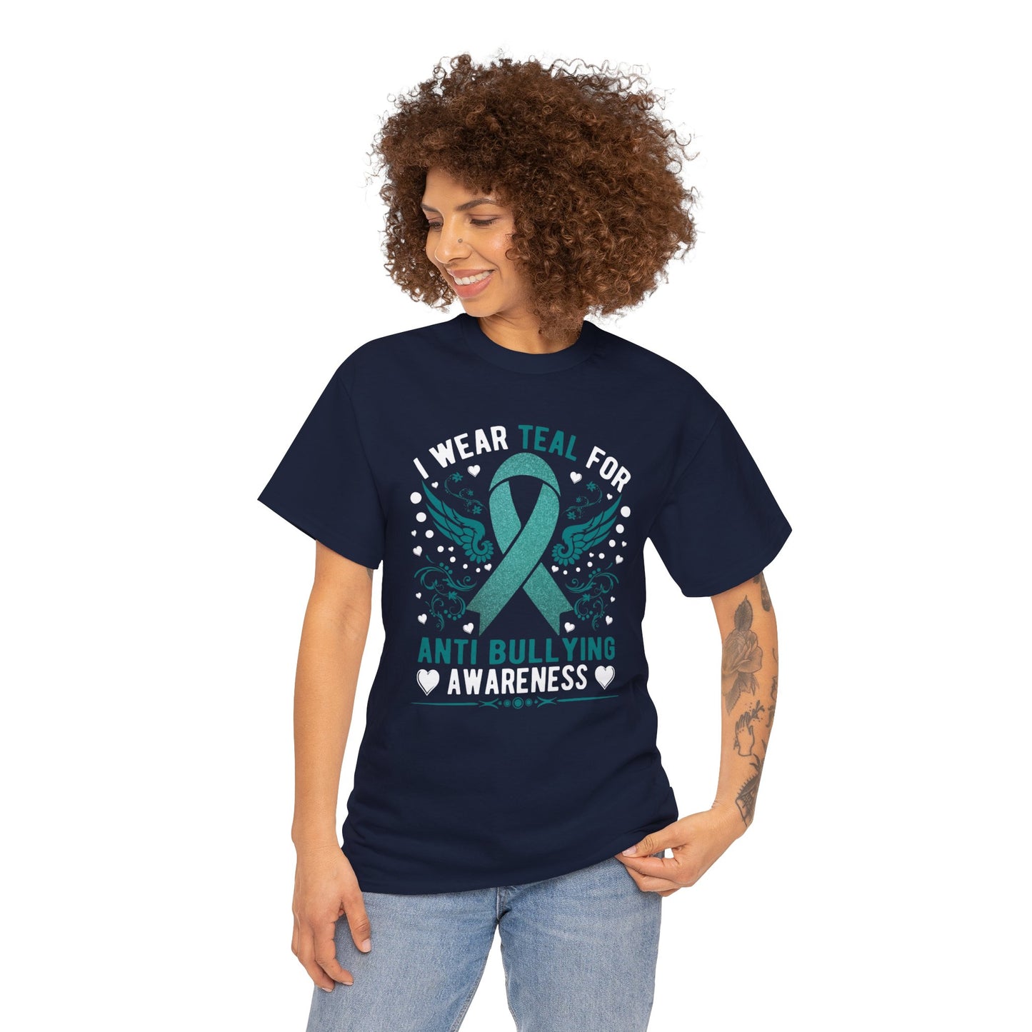 Anti Bully Teal Unisex Heavy Cotton Tee