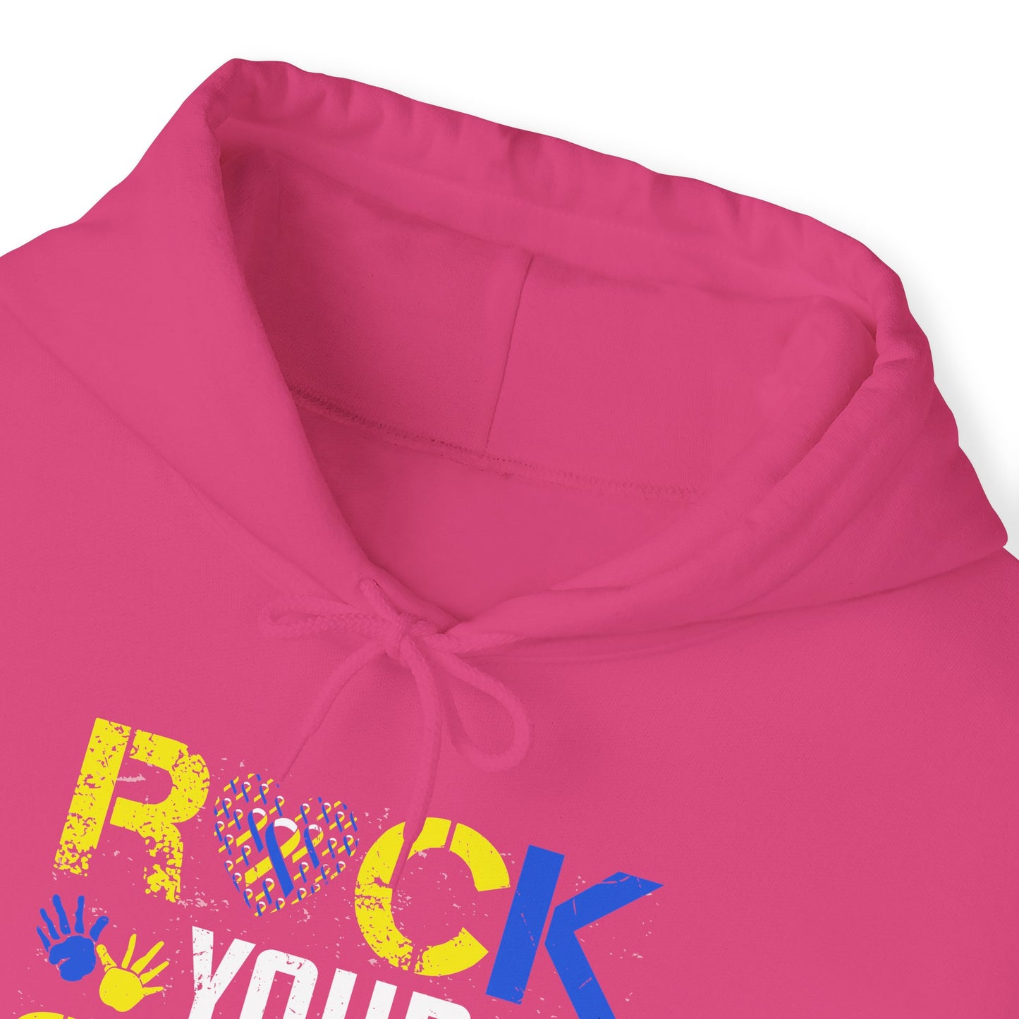 Rock your Socks Down Syndrome Unisex Heavy Blend™ Hooded Sweatshirt