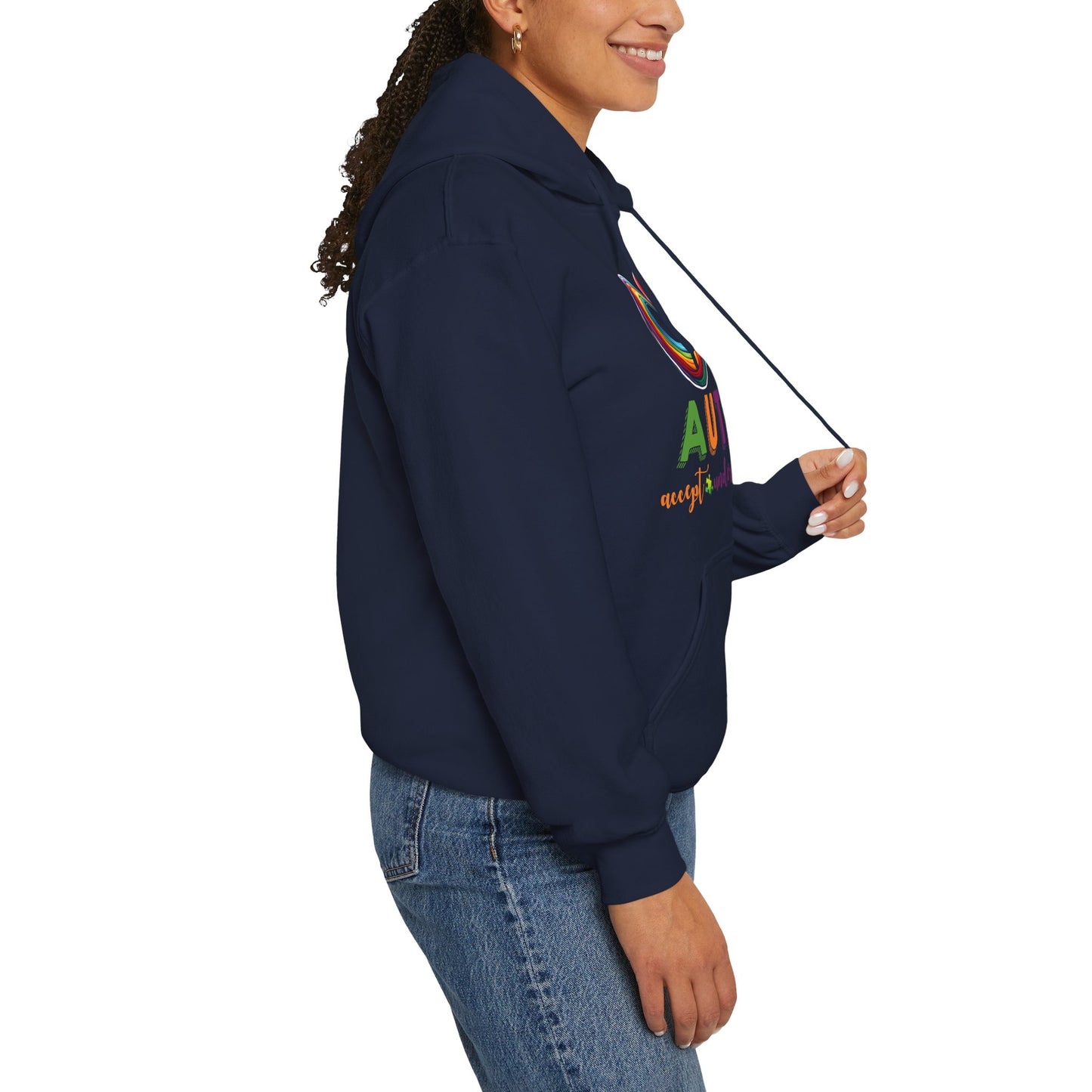 Autism Accept Unisex Heavy Blend™ Hooded Sweatshirt