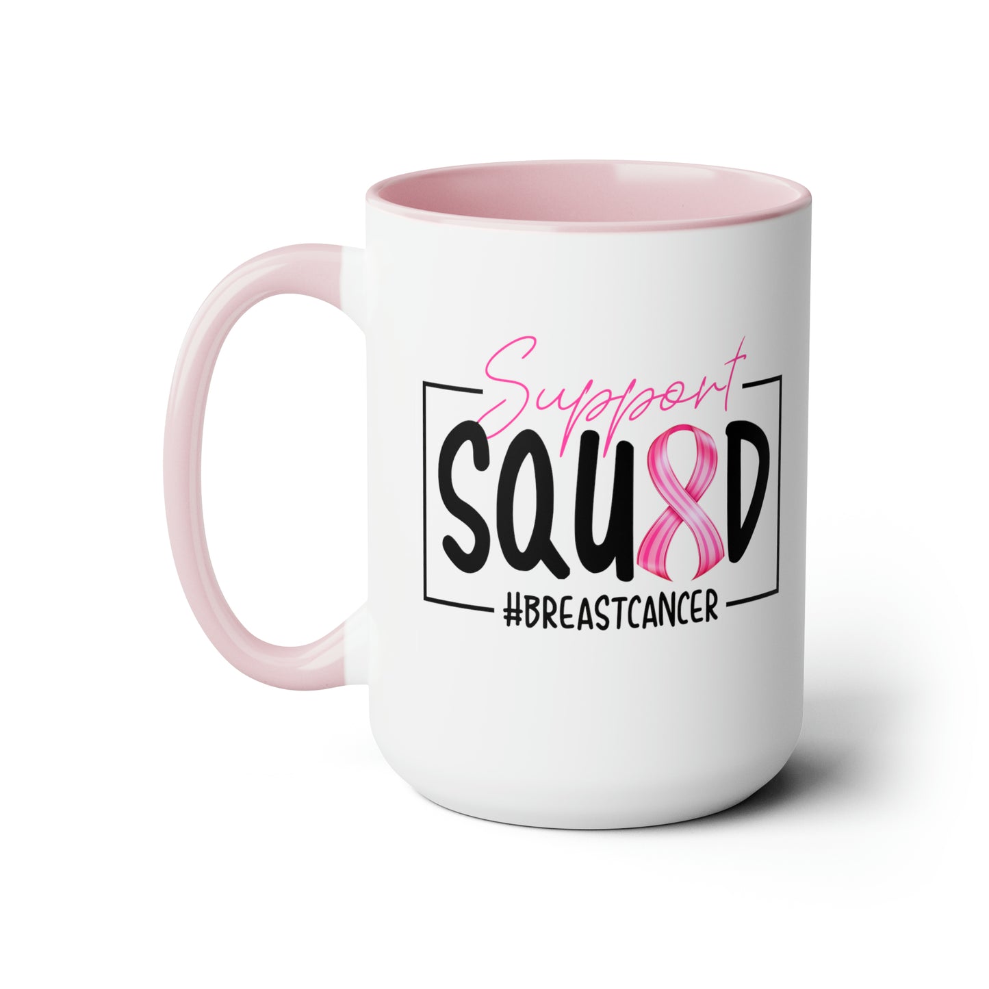 Support Squad Two-Tone Coffee Mugs, 15oz