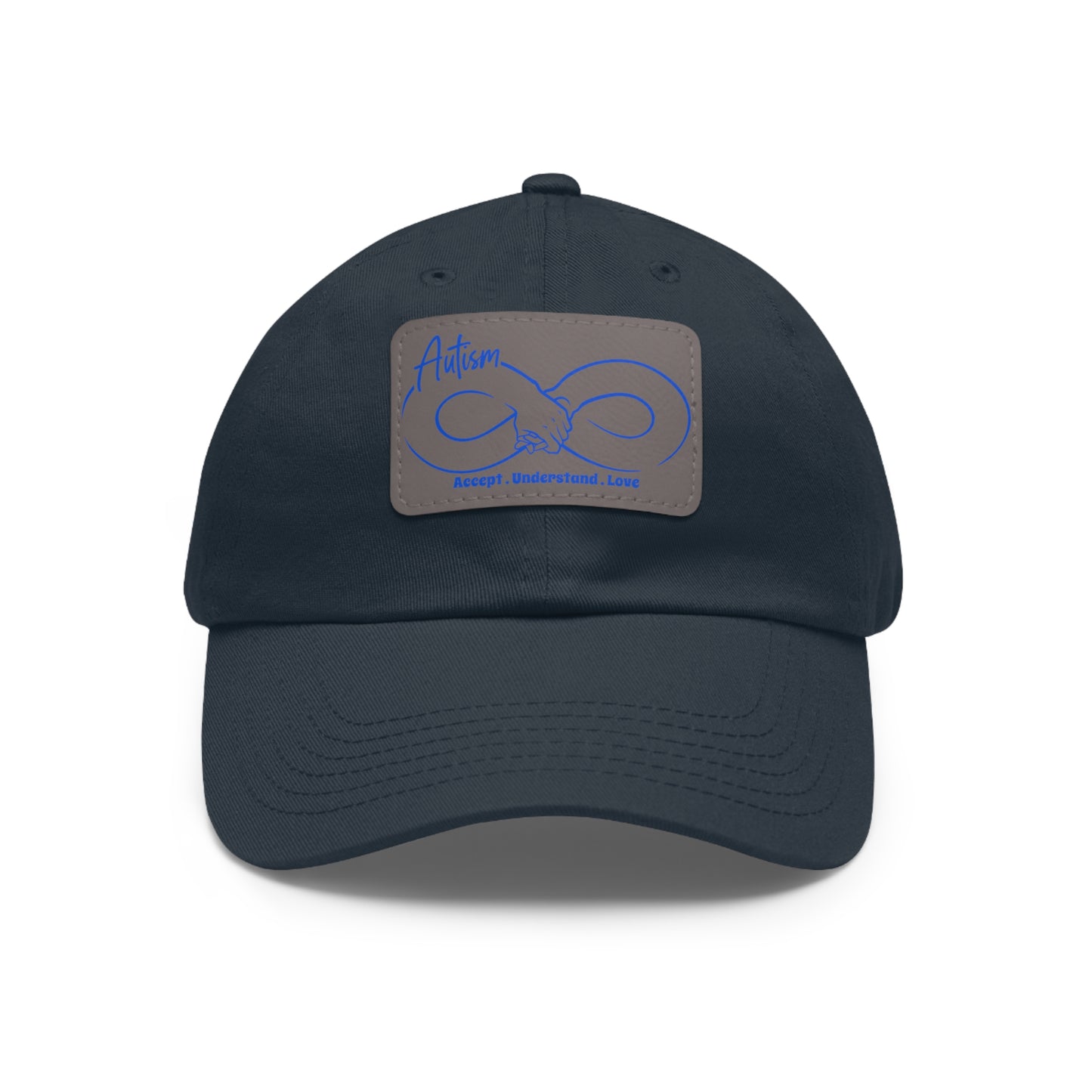 Autism Accept Understand Love  Dad Hat with Leather Patch (Rectangle)