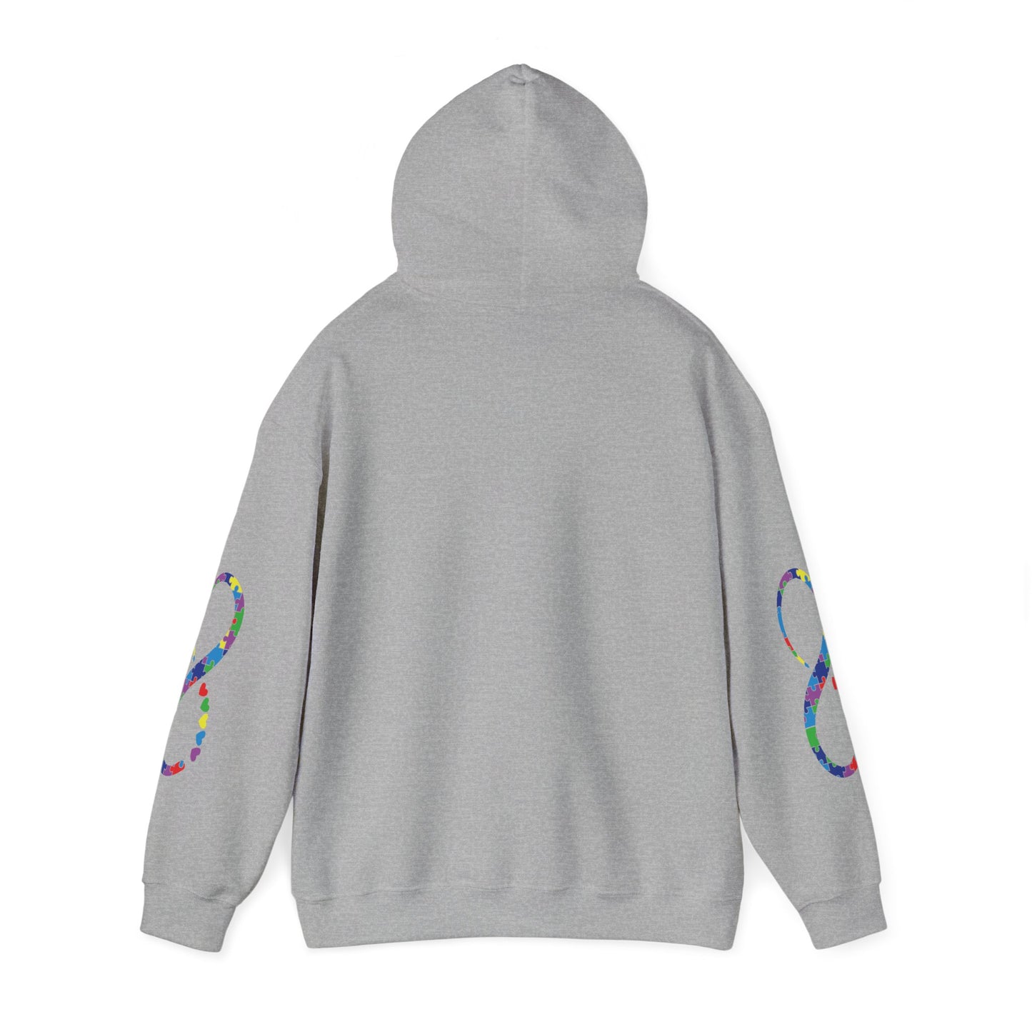 Autistic Pride (Double Sleeve Design) Unisex Heavy Blend™ Hooded Sweatshirt