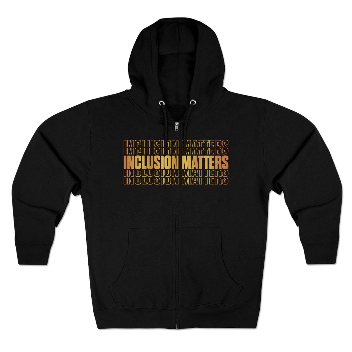 Inclusion Matters Gold Unisex Premium Full Zip Hoodie