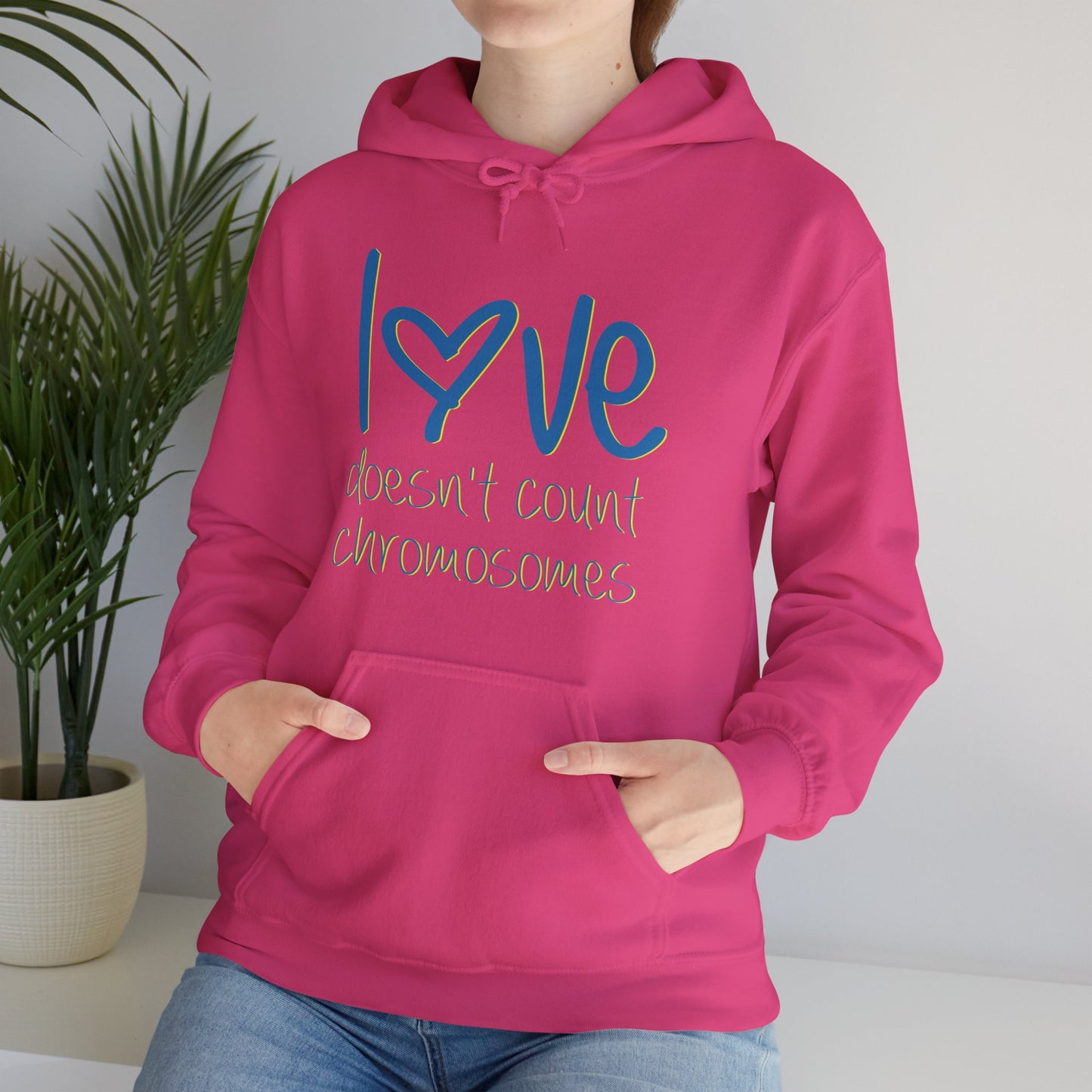 Love doesn't count chromosomes Unisex Heavy Blend™ Hooded Sweatshirt