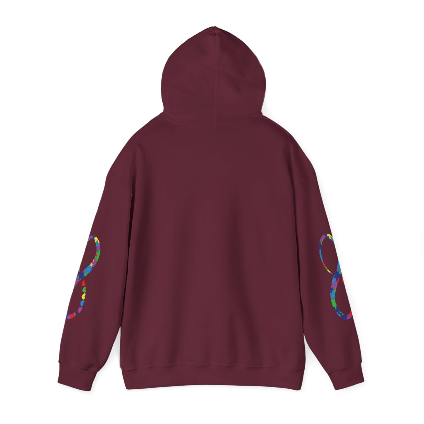 Autistic Pride (Double Sleeve Design) Unisex Heavy Blend™ Hooded Sweatshirt