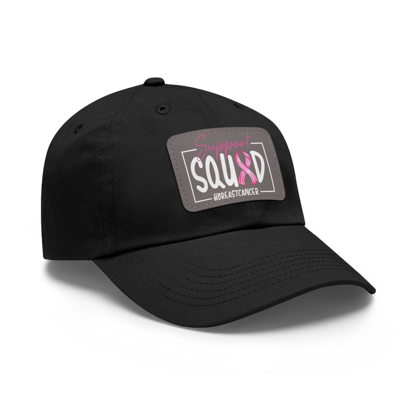 Support Squad Dad Hat with Leather Patch (Rectangle)