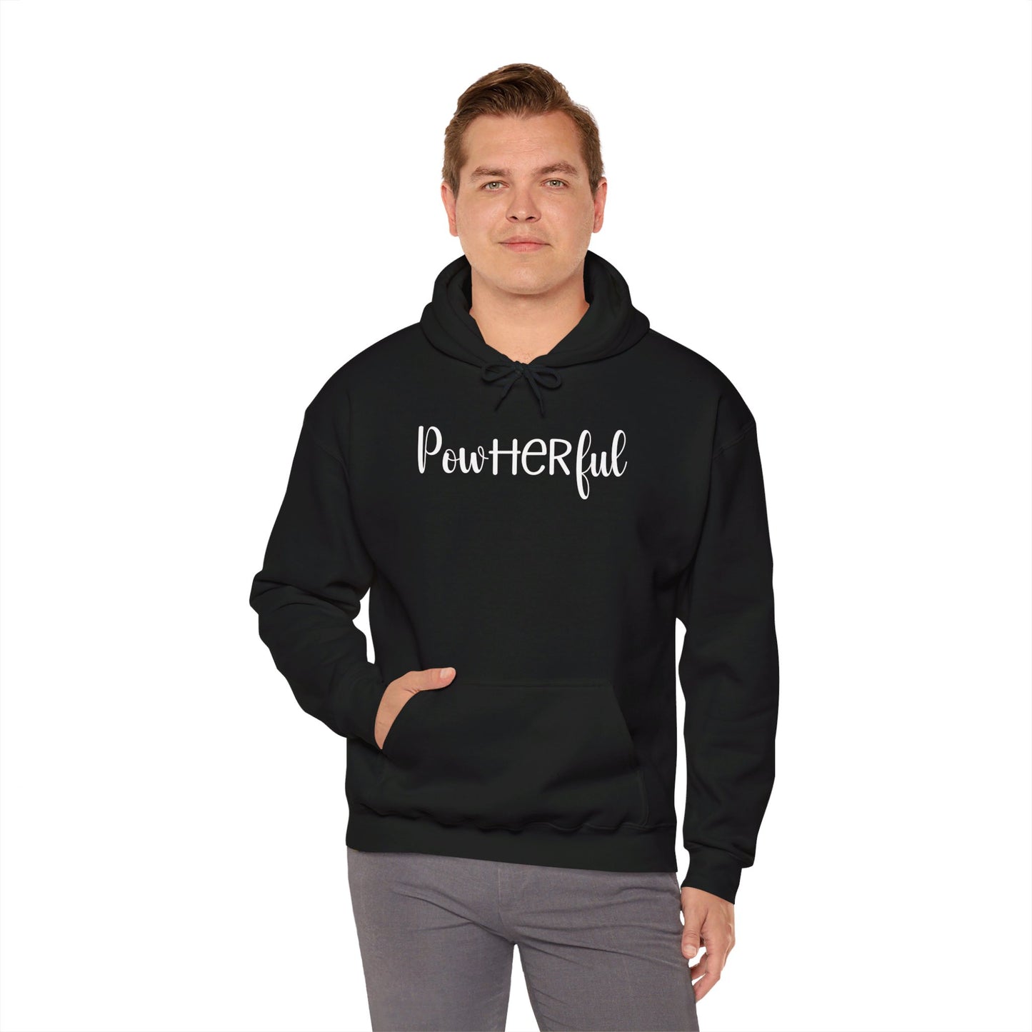 PowHERful double sided Unisex Heavy Blend™ Hooded Sweatshirt