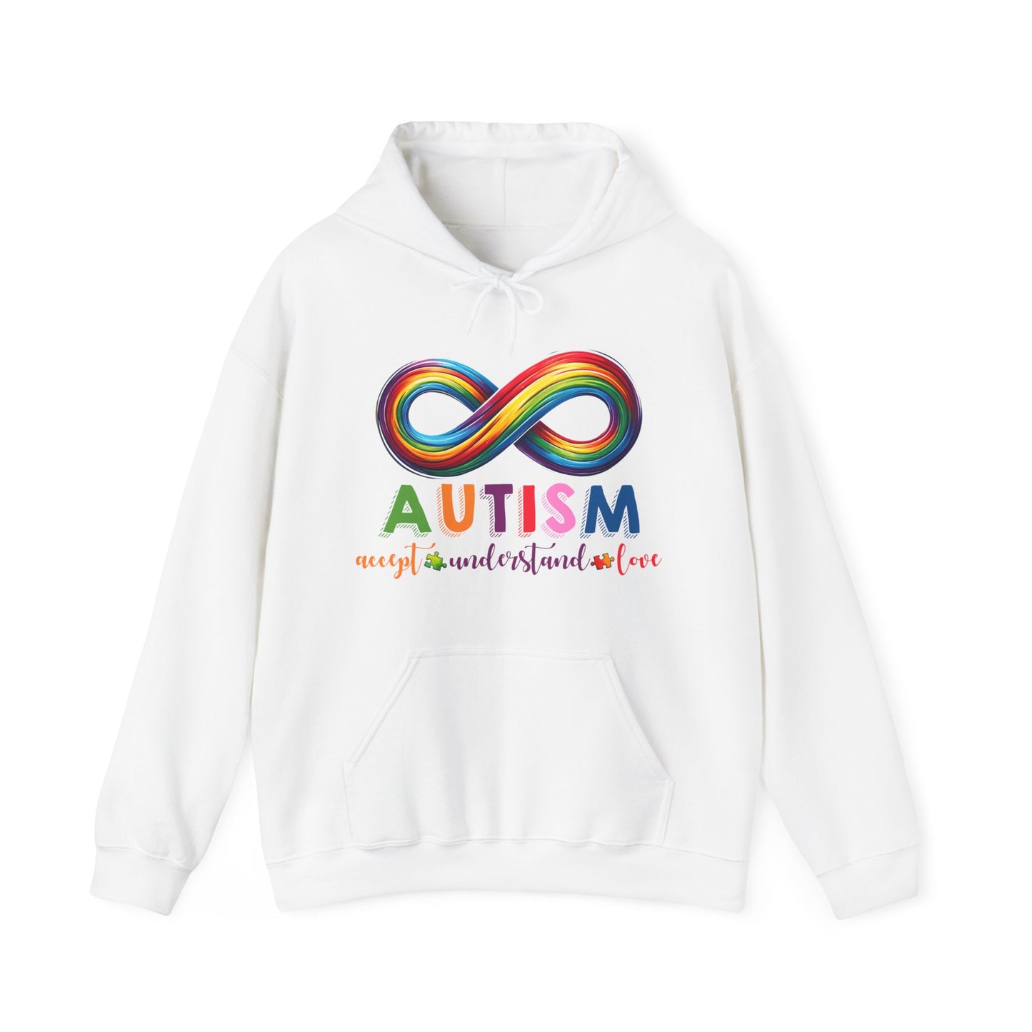 Autism Accept Unisex Heavy Blend™ Hooded Sweatshirt