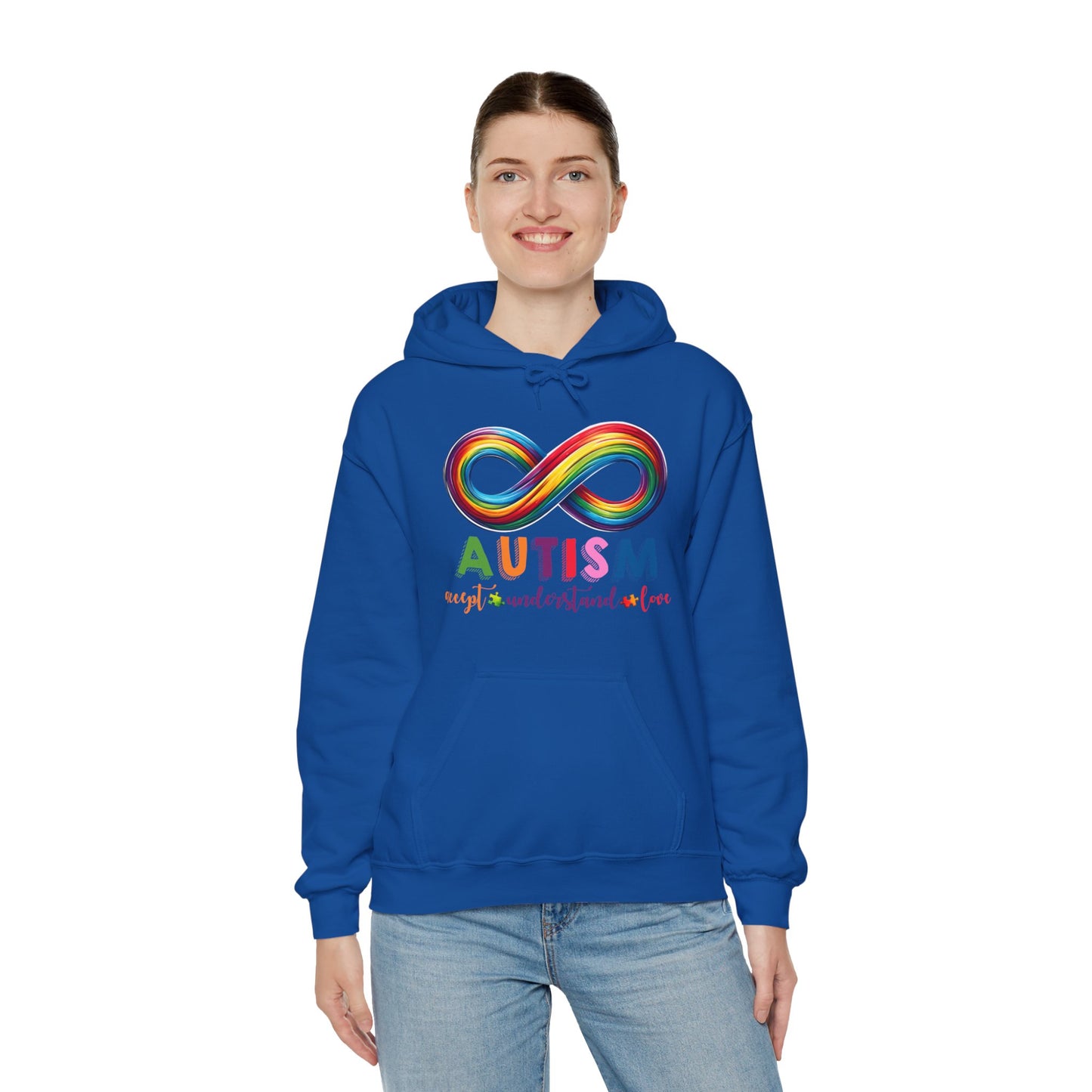 Autism Accept Unisex Heavy Blend™ Hooded Sweatshirt