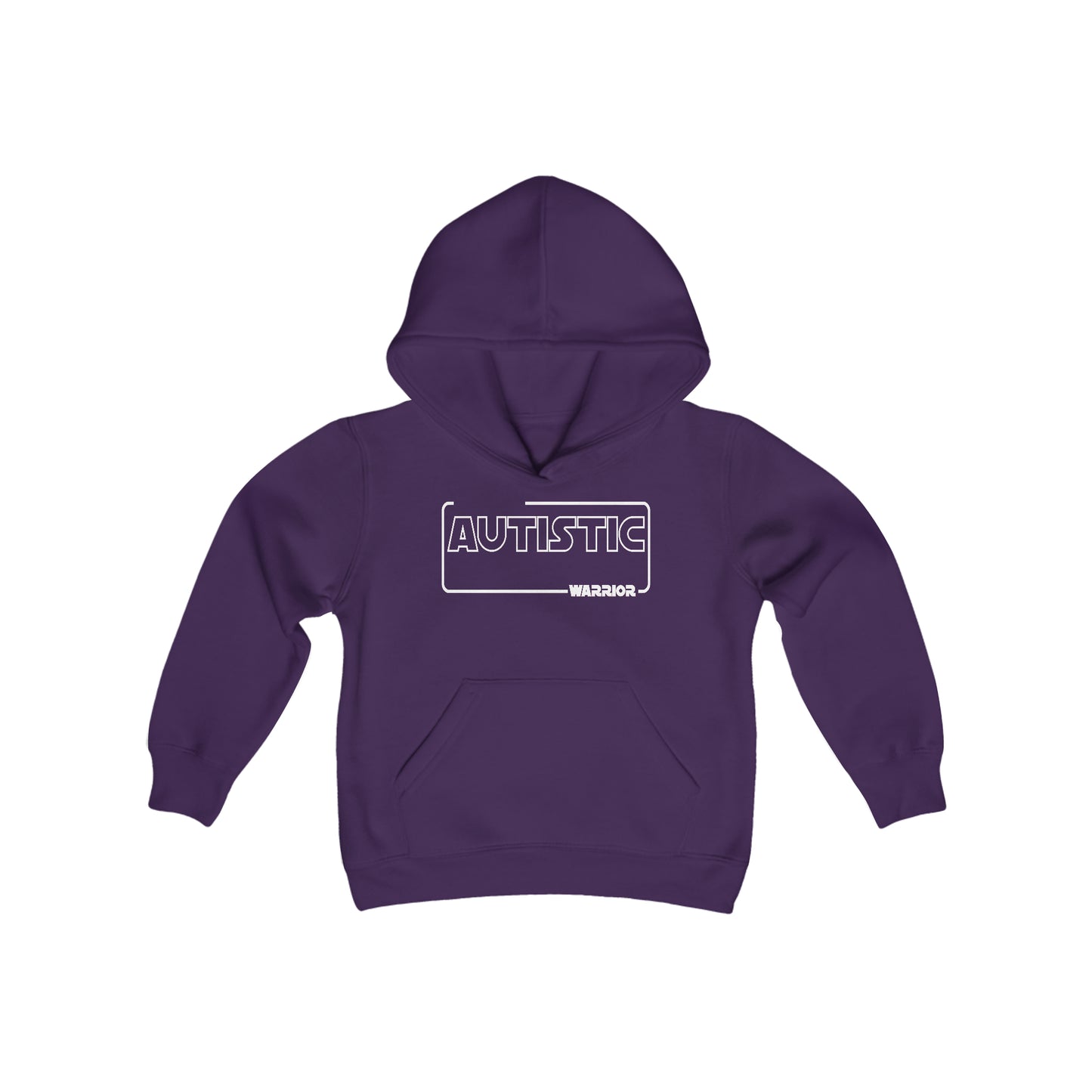 Autistic Warrior Youth Heavy Blend Hooded Sweatshirt