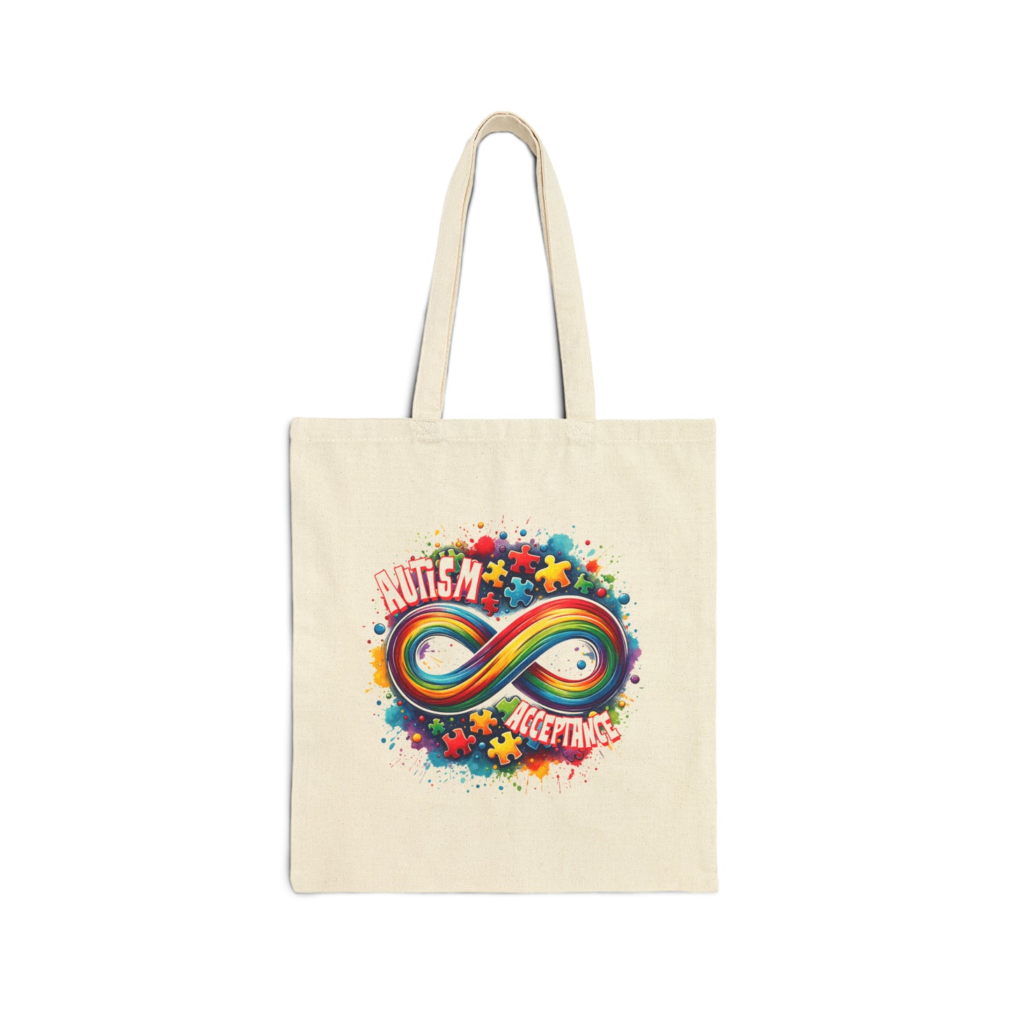 Autism Acceptance Cotton Canvas Tote Bag