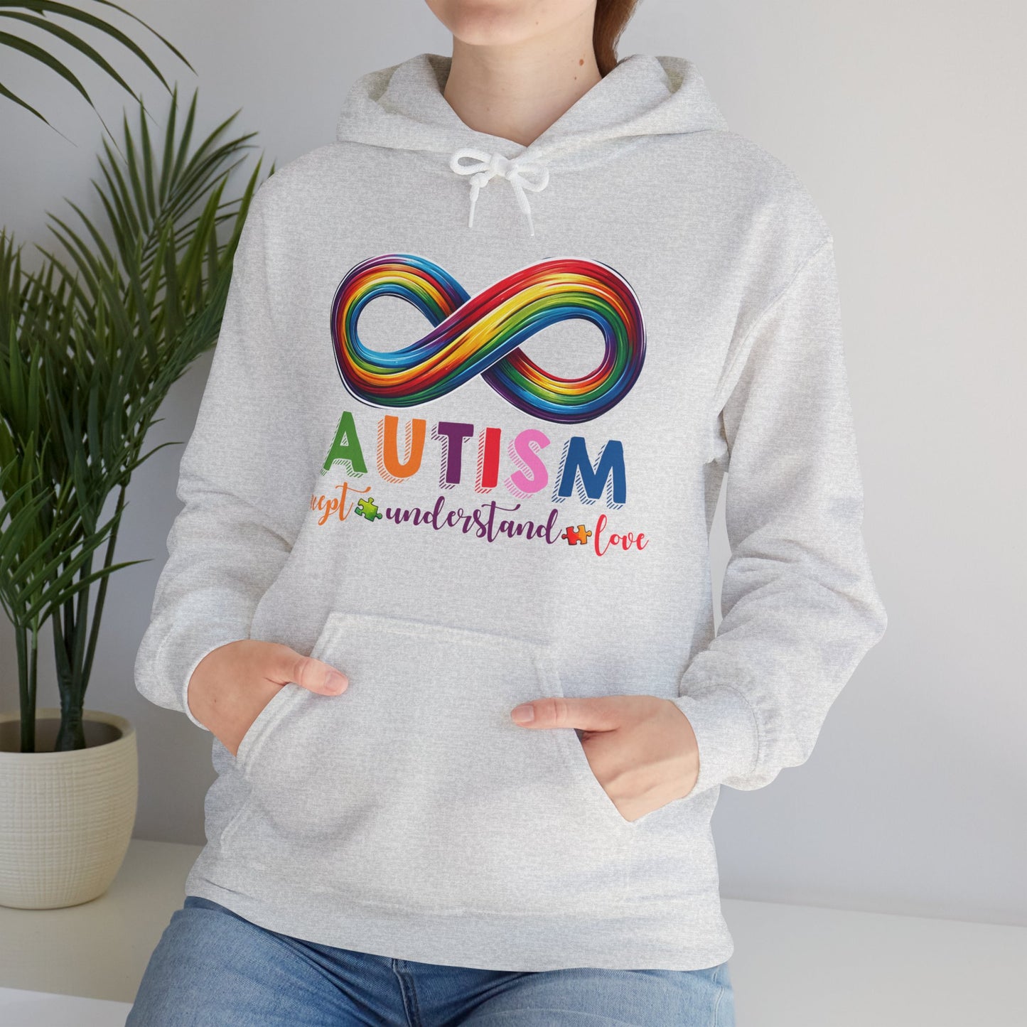 Autism Accept Unisex Heavy Blend™ Hooded Sweatshirt